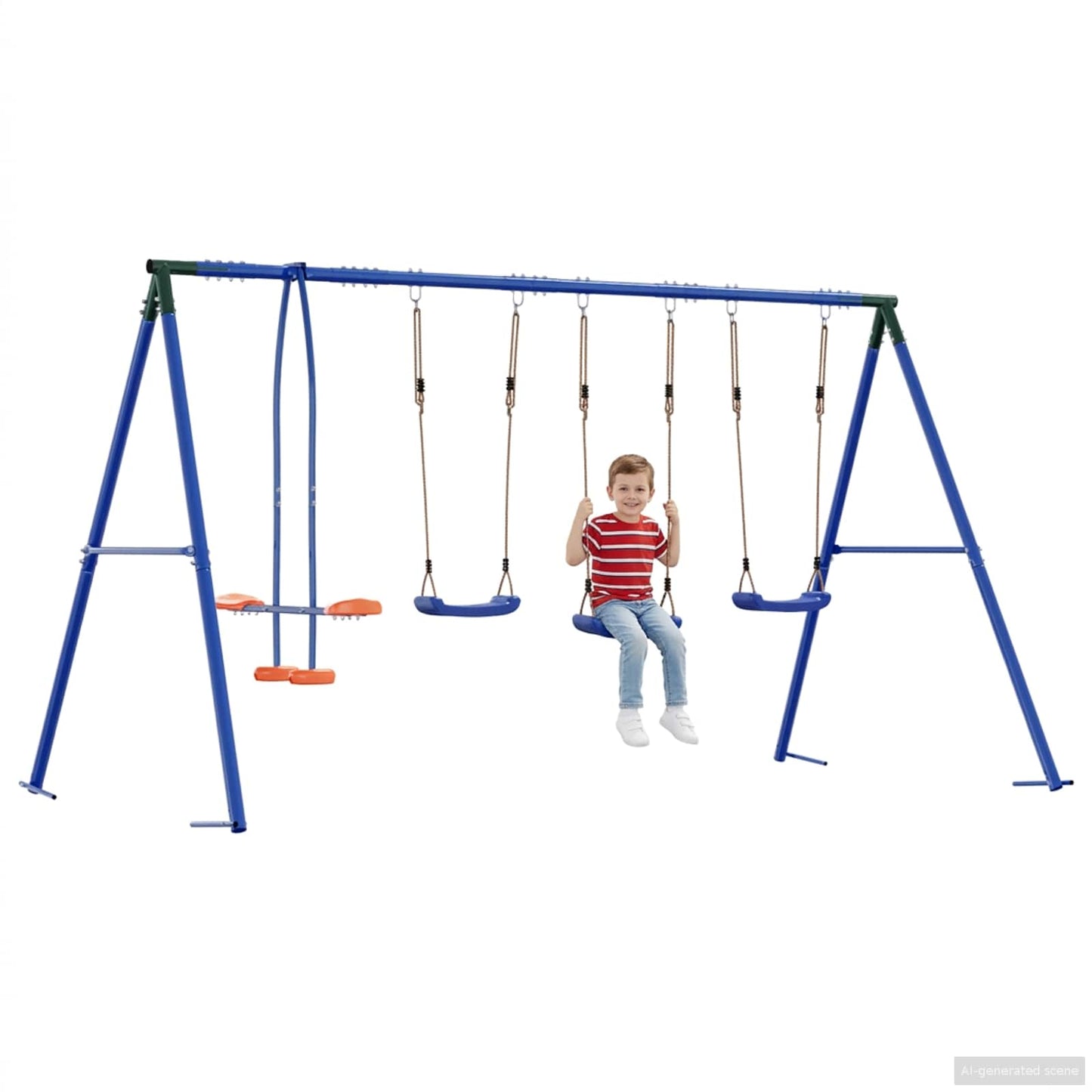 Buiten Schommelset Meerkleurig 330 x 185 x 185 cm Staal en PE