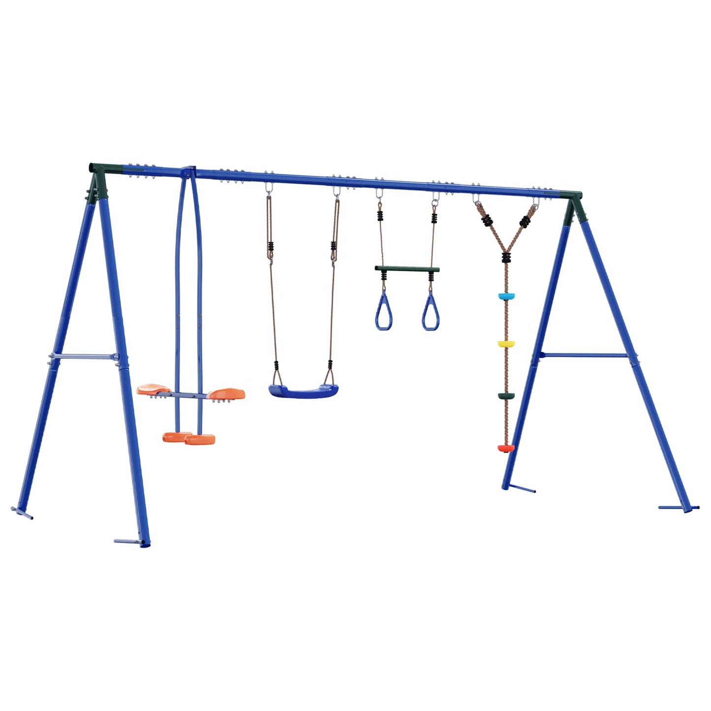 Buiten Schommelset Meerkleurig 330 x 185 x 185 cm Staal en PE
