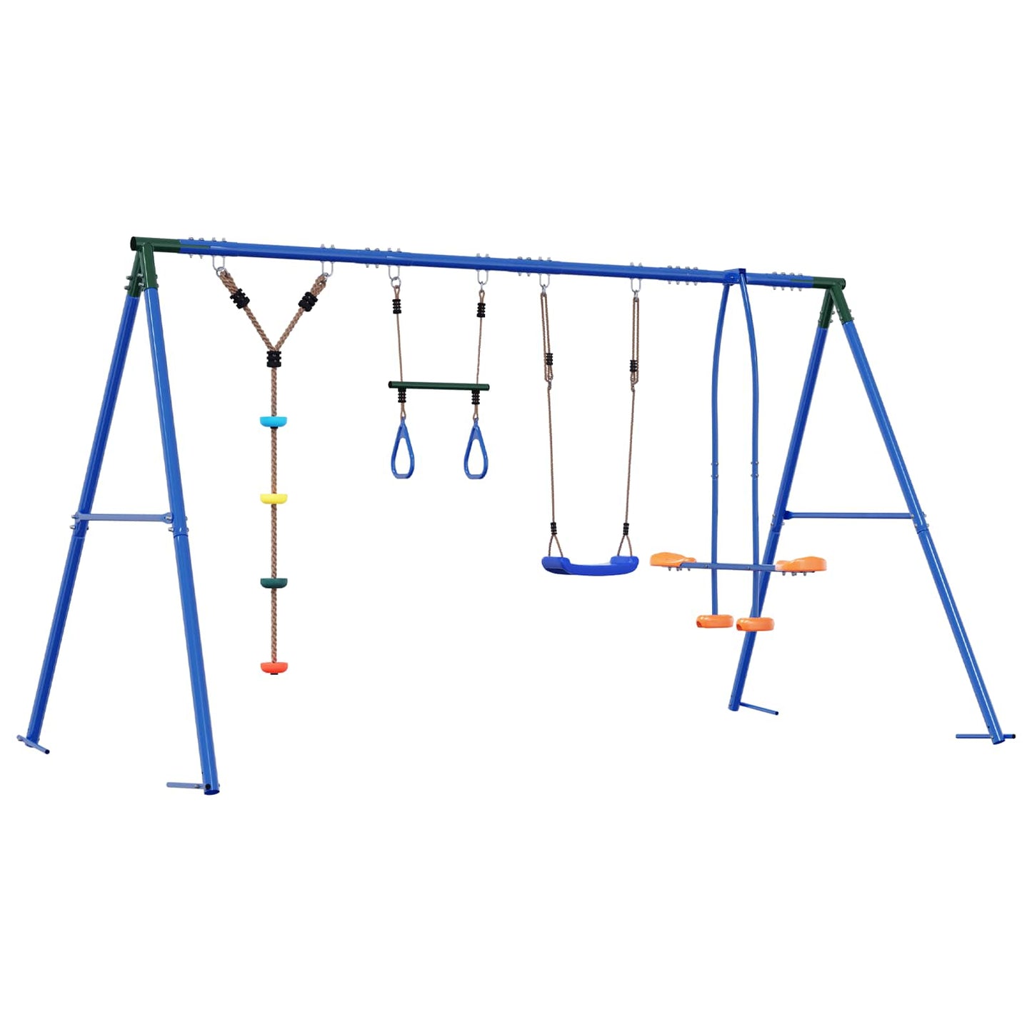 Buiten Schommelset Meerkleurig 330 x 185 x 185 cm Staal en PE