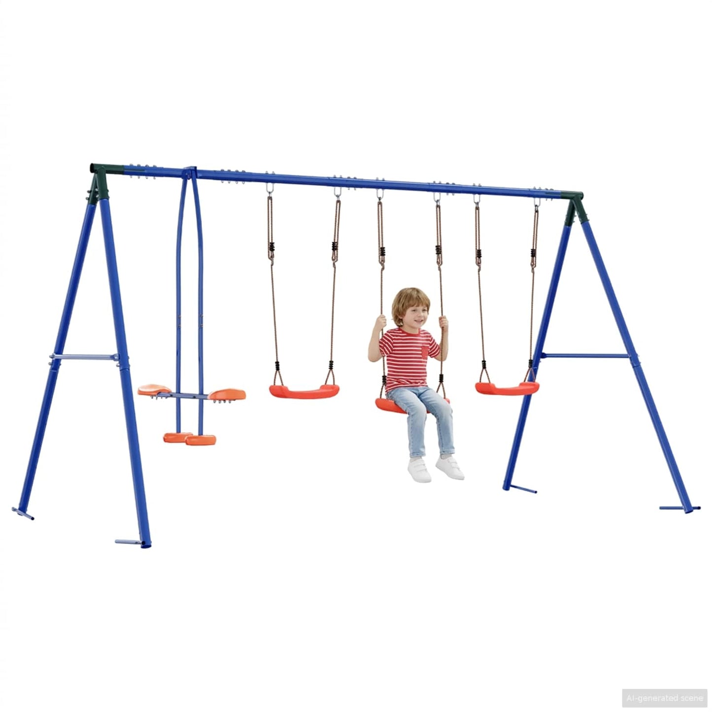 Buiten Schommelset Meerkleurig 330 x 185 x 185 cm Staal en PE is nu te koop bij PeponiXL, paradijselijk wonen!