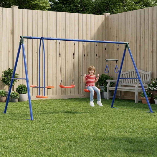 Buiten Schommelset Meerkleurig 330 x 185 x 185 cm Staal en PE is nu te koop bij PeponiXL, paradijselijk wonen!