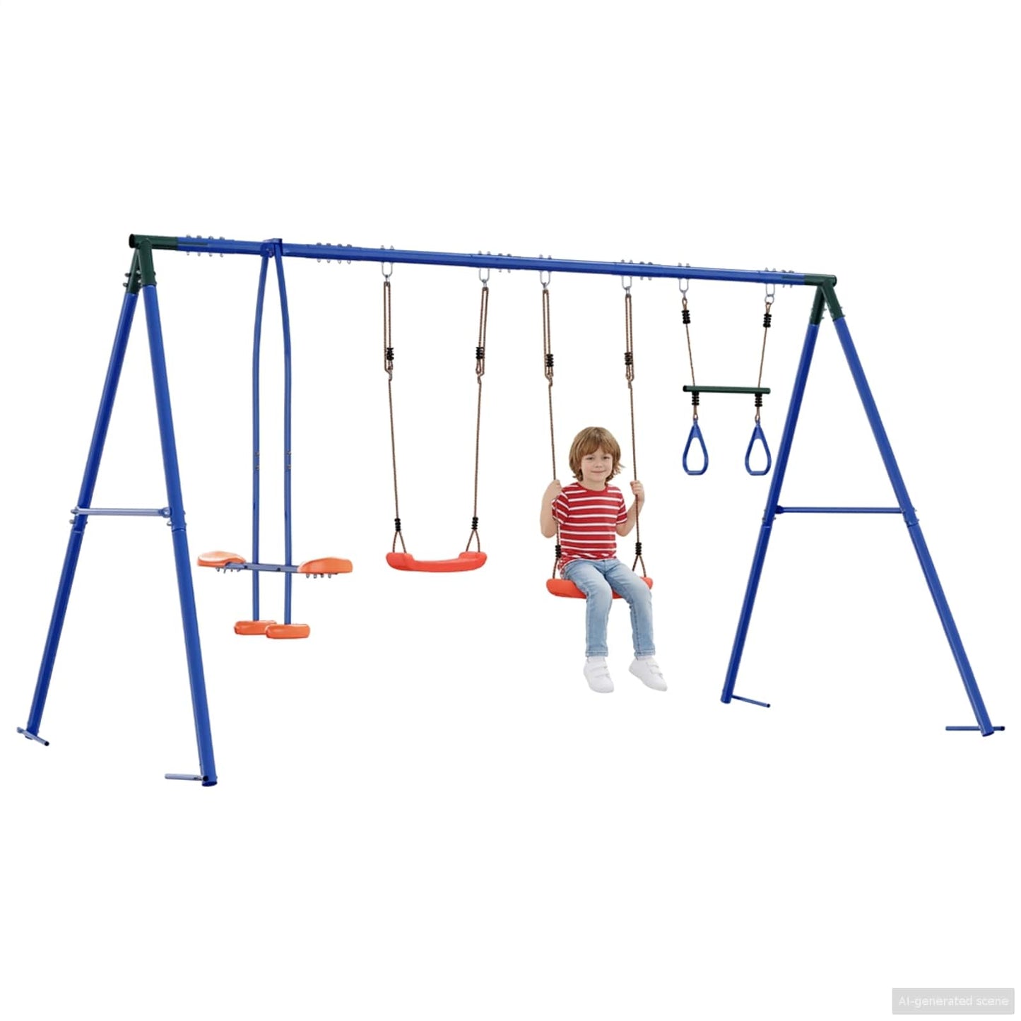 Buiten Schommelset Meerkleurig 330 x 185 x 185 cm Staal en PE is nu te koop bij PeponiXL, paradijselijk wonen!