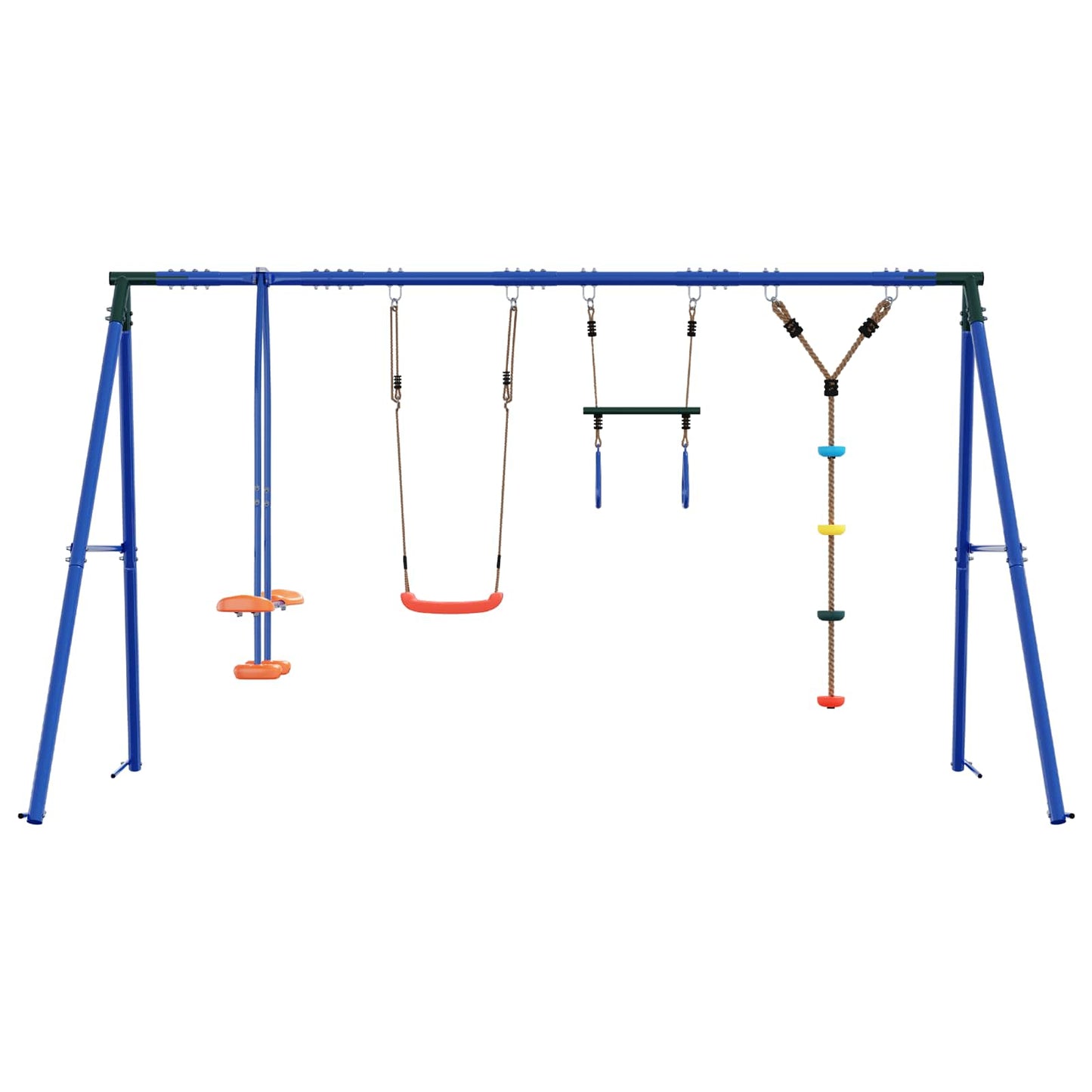 Buiten Schommelset Meerkleurig 330 x 185 x 185 cm Staal en PE