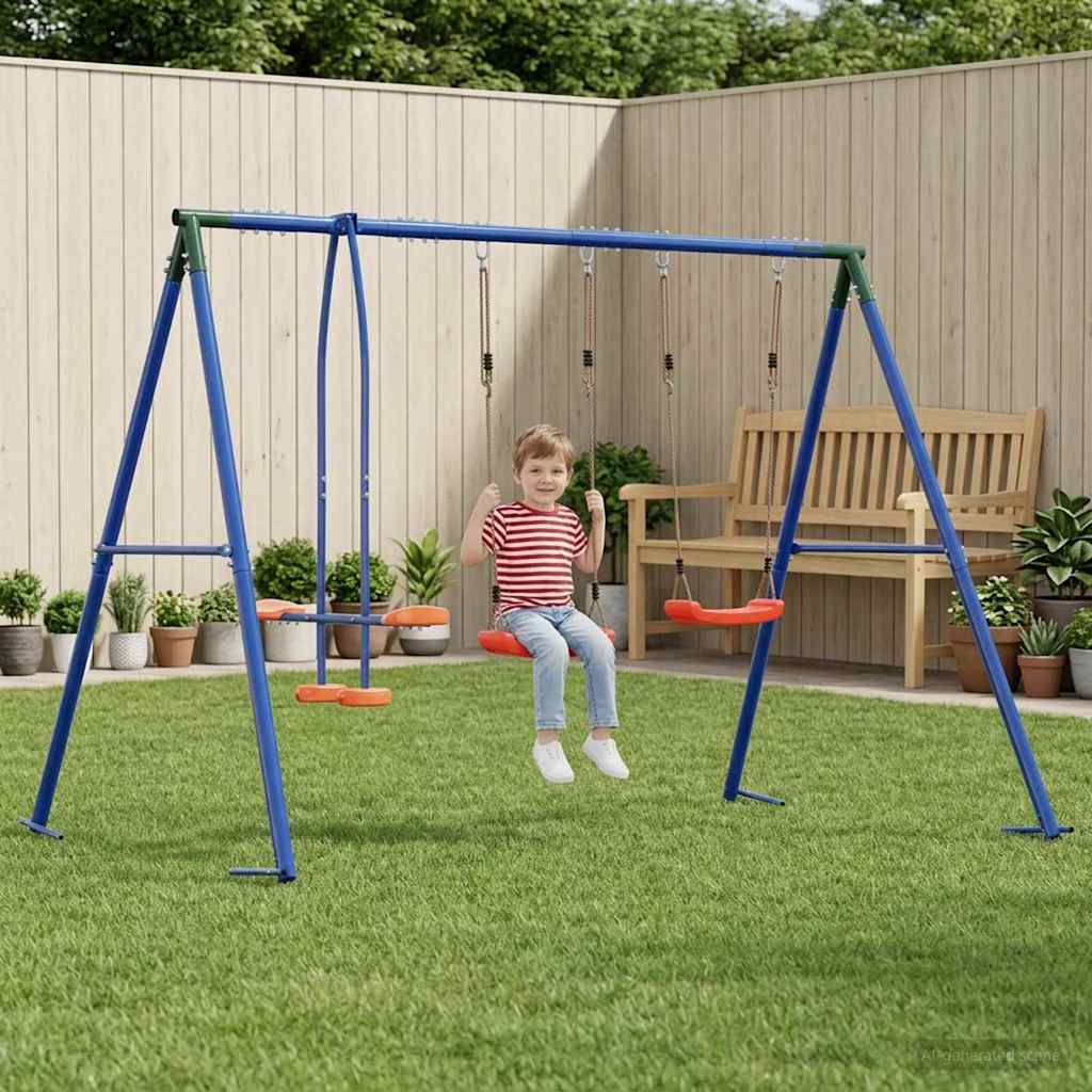 Buiten Schommelset Multikleur 263 x 185 x 185 cm Staal en PE is nu te koop bij PeponiXL, paradijselijk wonen!