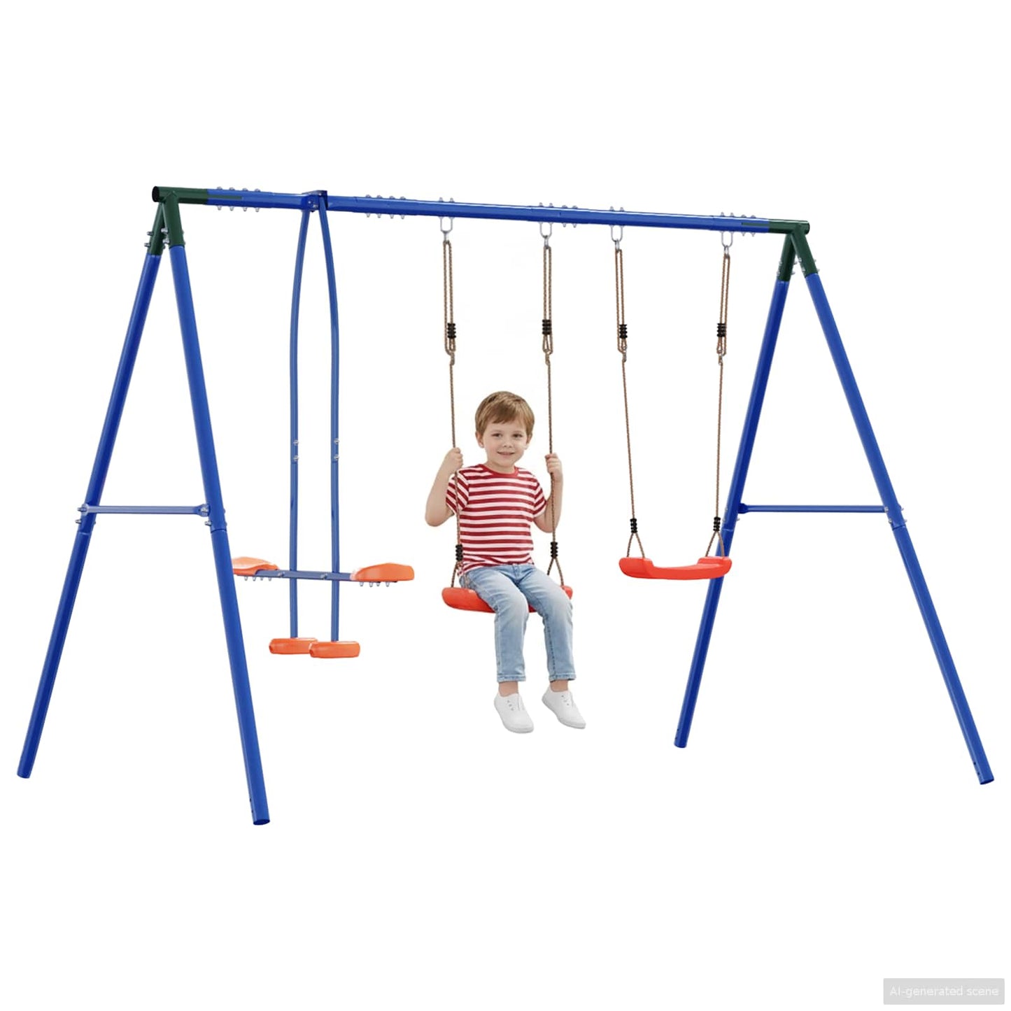 Buiten Schommelset Multikleur 263 x 185 x 185 cm Staal en PE is nu te koop bij PeponiXL, paradijselijk wonen!