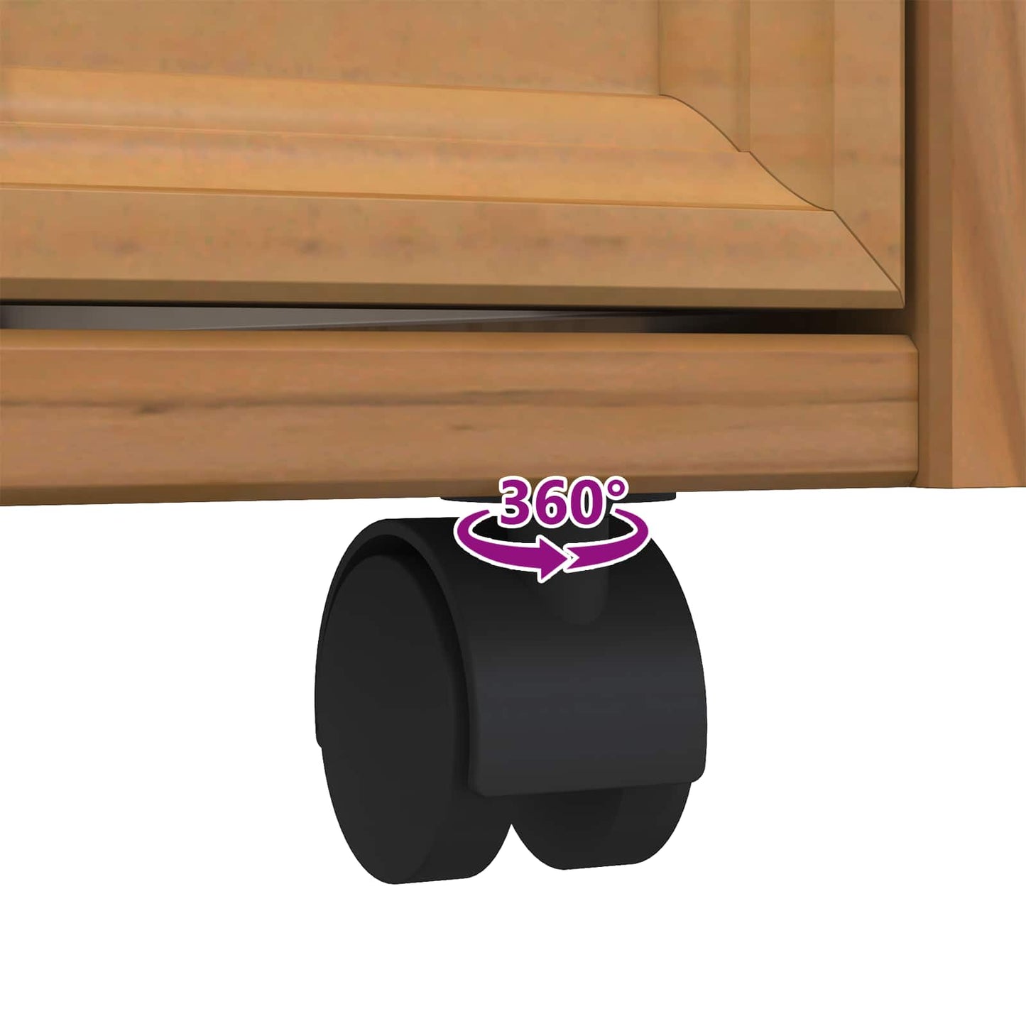 Rolkast met lades CORONA Massief grenenhout en engineered wood
