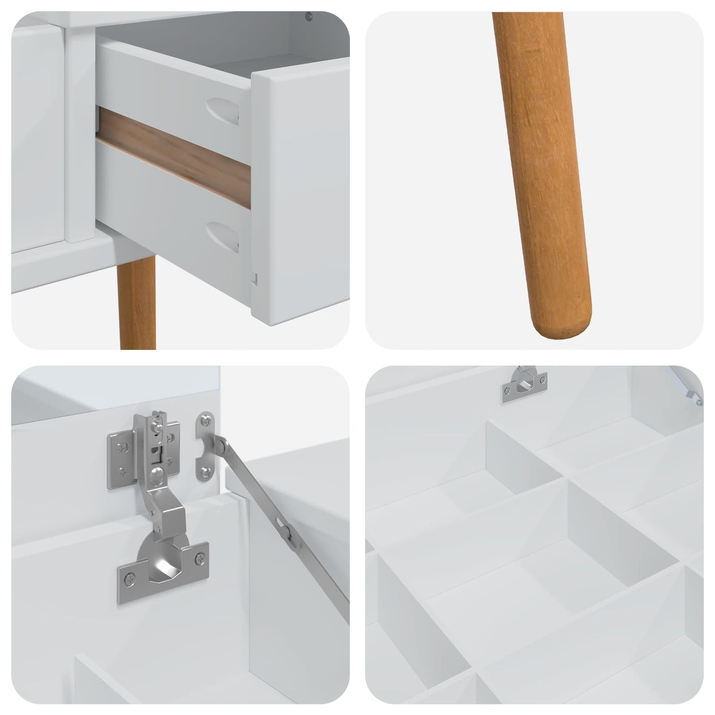 Plafondtafel FAUSKE Wit 112 x 50 x 78 cm