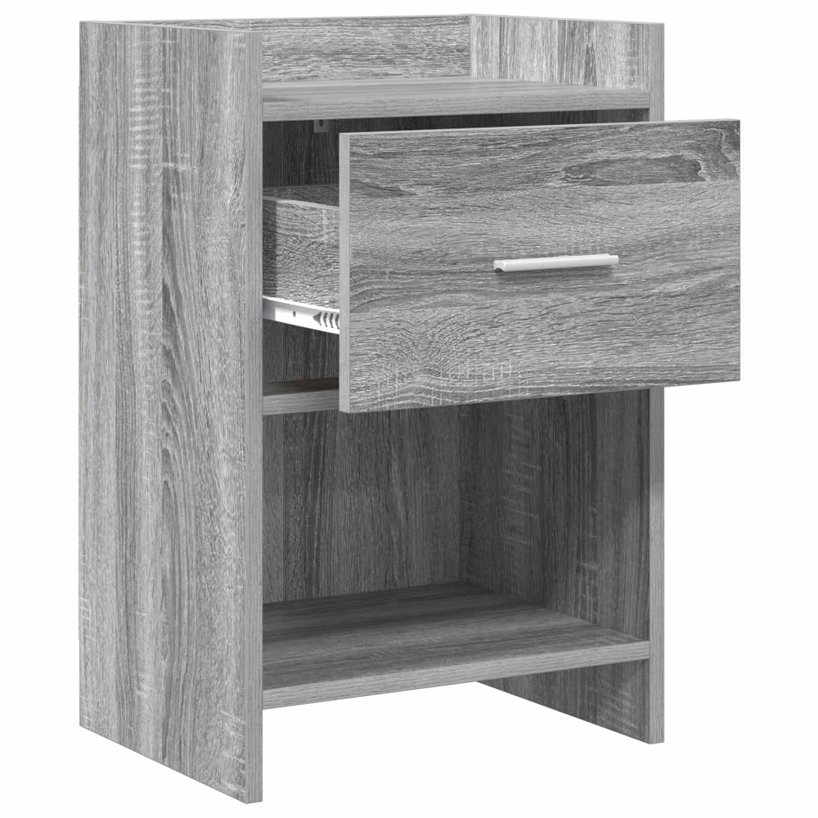 Nachtkastjes Grijs Sonoma 40 x 30 x 60 cm Bewerkt hout is nu te koop bij PeponiXL, paradijselijk wonen!