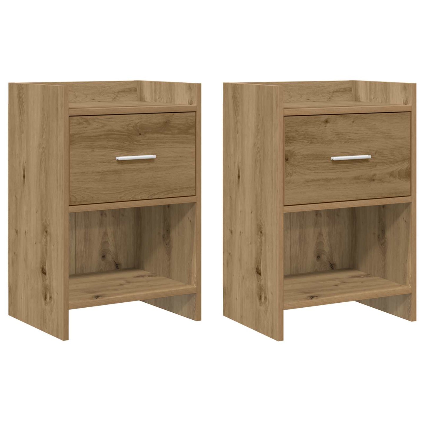 Nachtkastjes 2 st Artisanaal eiken 40 x 30 x 60 cm Bewerkt hout is nu te koop bij PeponiXL, paradijselijk wonen!