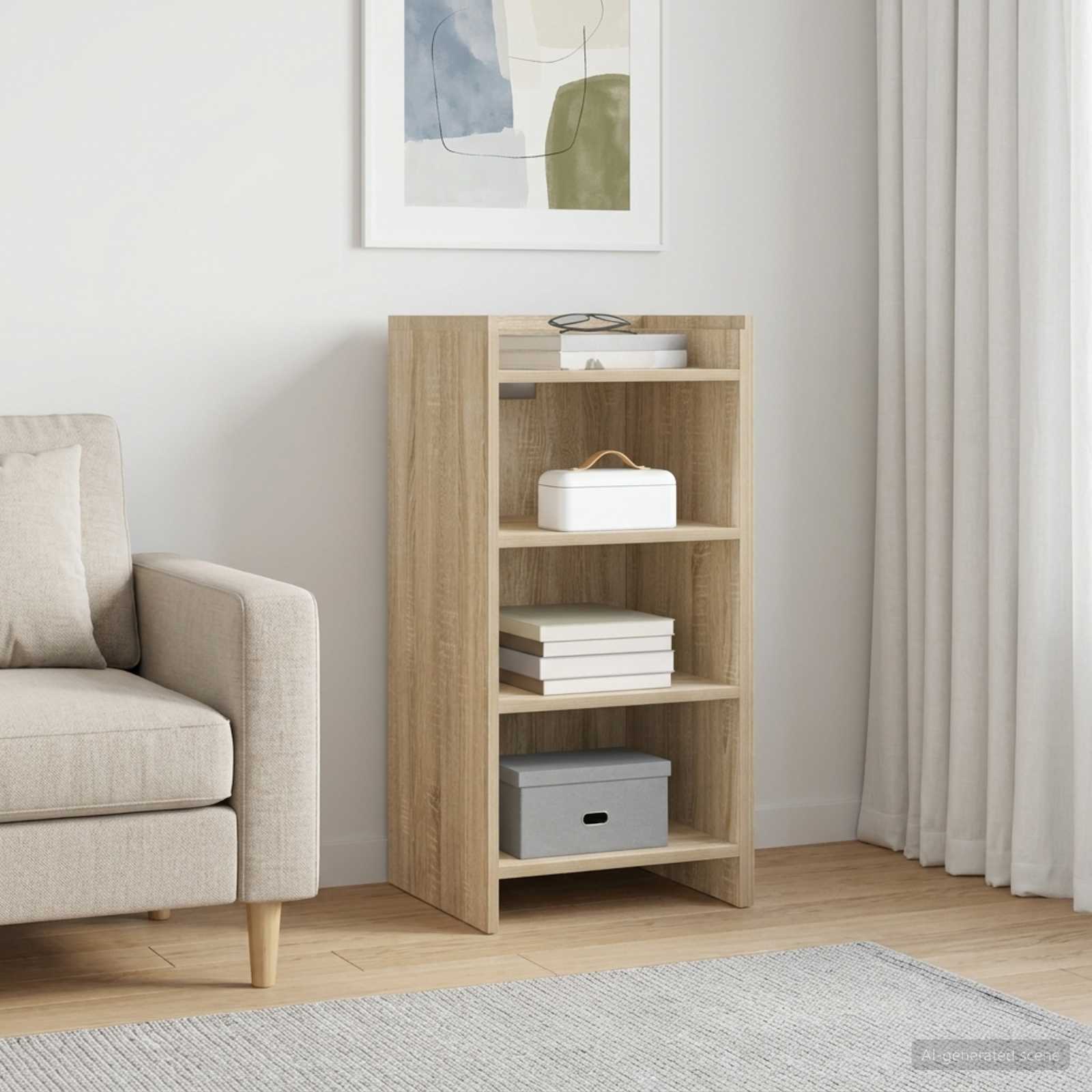 Dressoir Sonoma Eiken 40 x 36 x 80 cm Bewerkt hout is nu te koop bij PeponiXL, paradijselijk wonen!