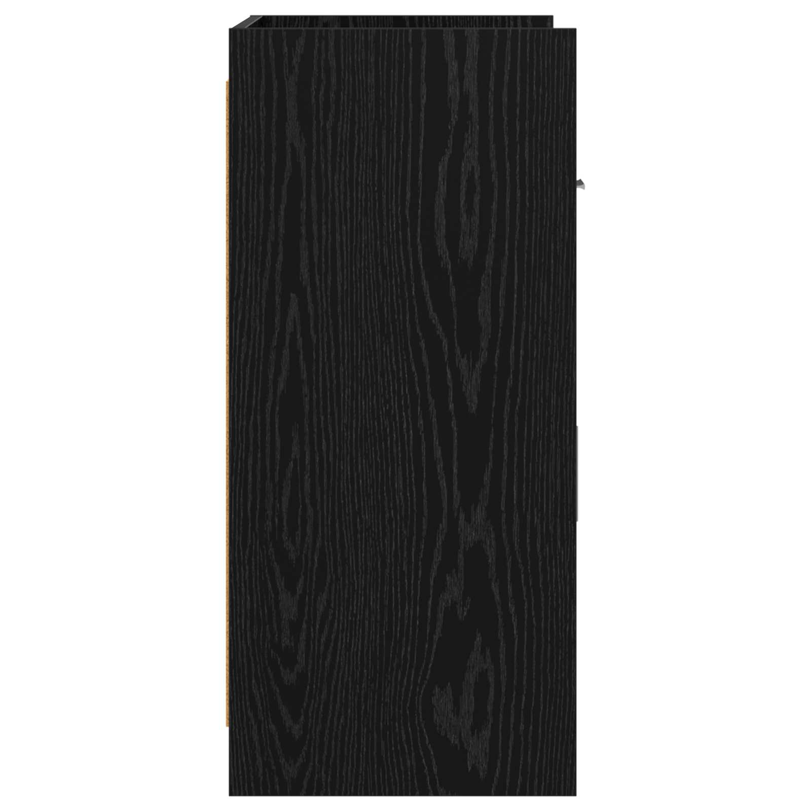 Dressoir Zwart eiken 75 x 36 x 80 cm Bewerkt hout is nu te koop bij PeponiXL, paradijselijk wonen!