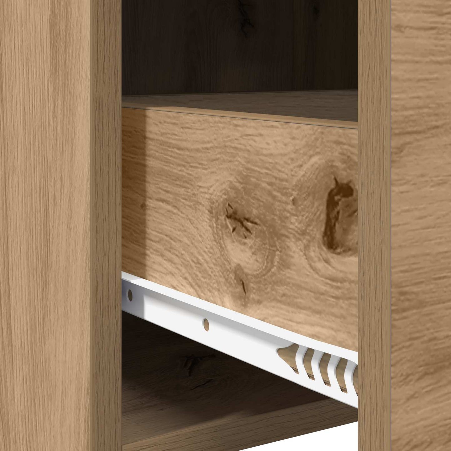 Dressoir Artisanaal eiken 75 x 36 x 80 cm Bewerkt hout is nu te koop bij PeponiXL, paradijselijk wonen!