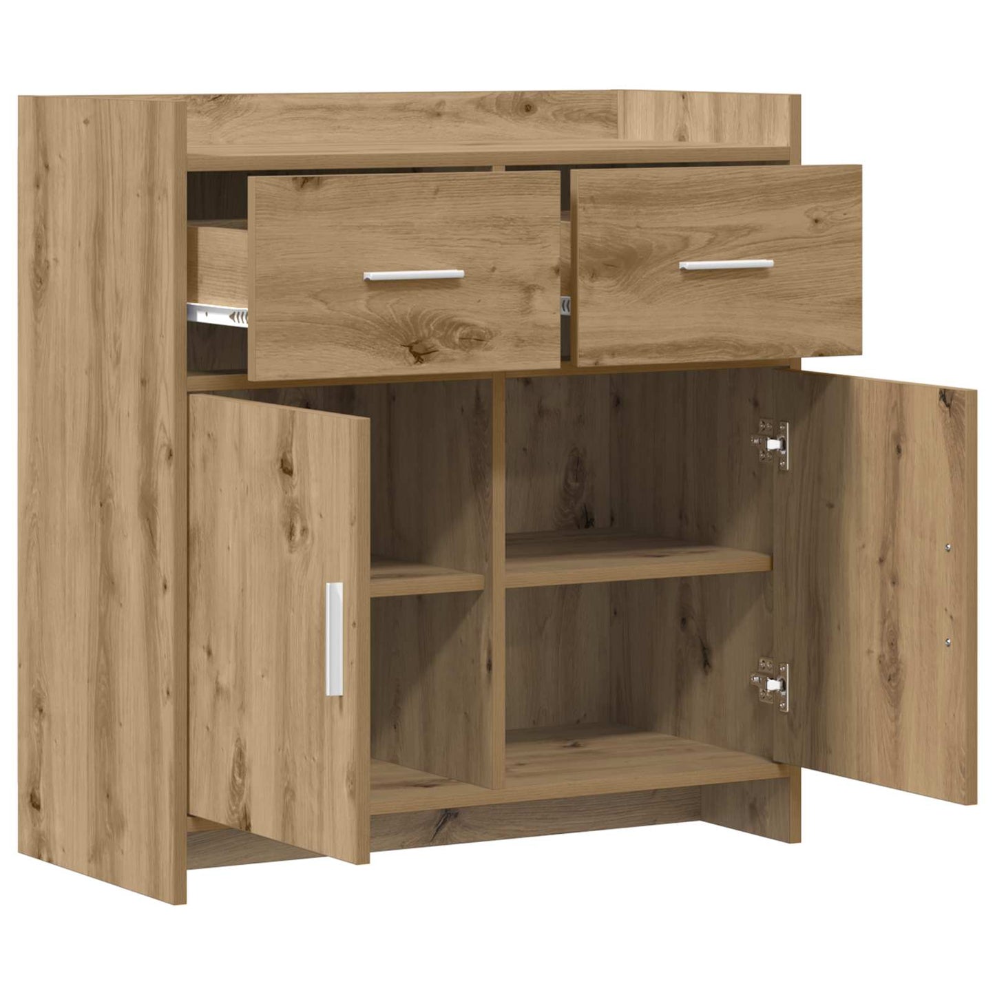 Dressoir Artisanaal eiken 75 x 36 x 80 cm Bewerkt hout is nu te koop bij PeponiXL, paradijselijk wonen!