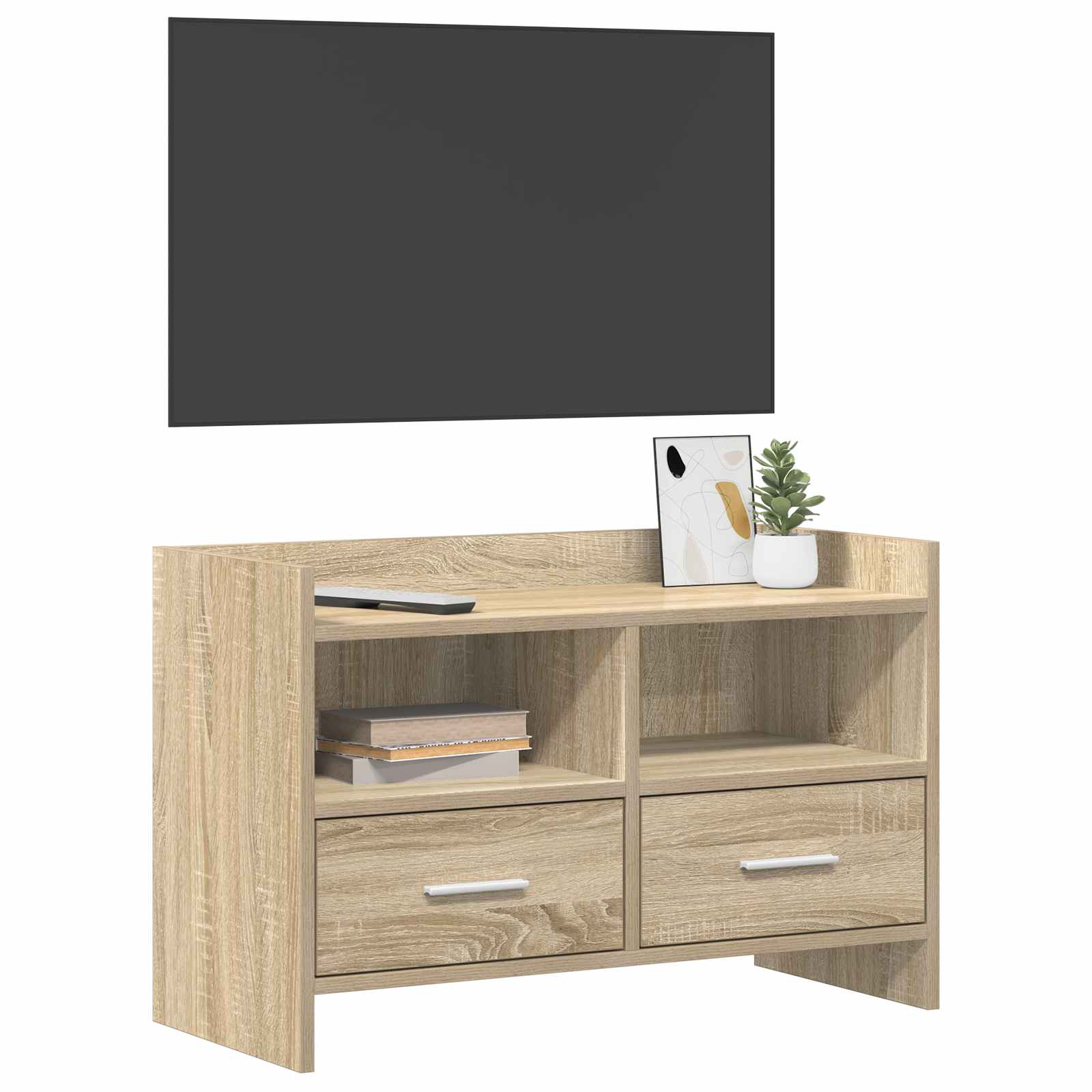 TV-kast 71,5 x 33 x 47 cm Sonoma Eiken Bewerkt hout is nu te koop bij PeponiXL, paradijselijk wonen!