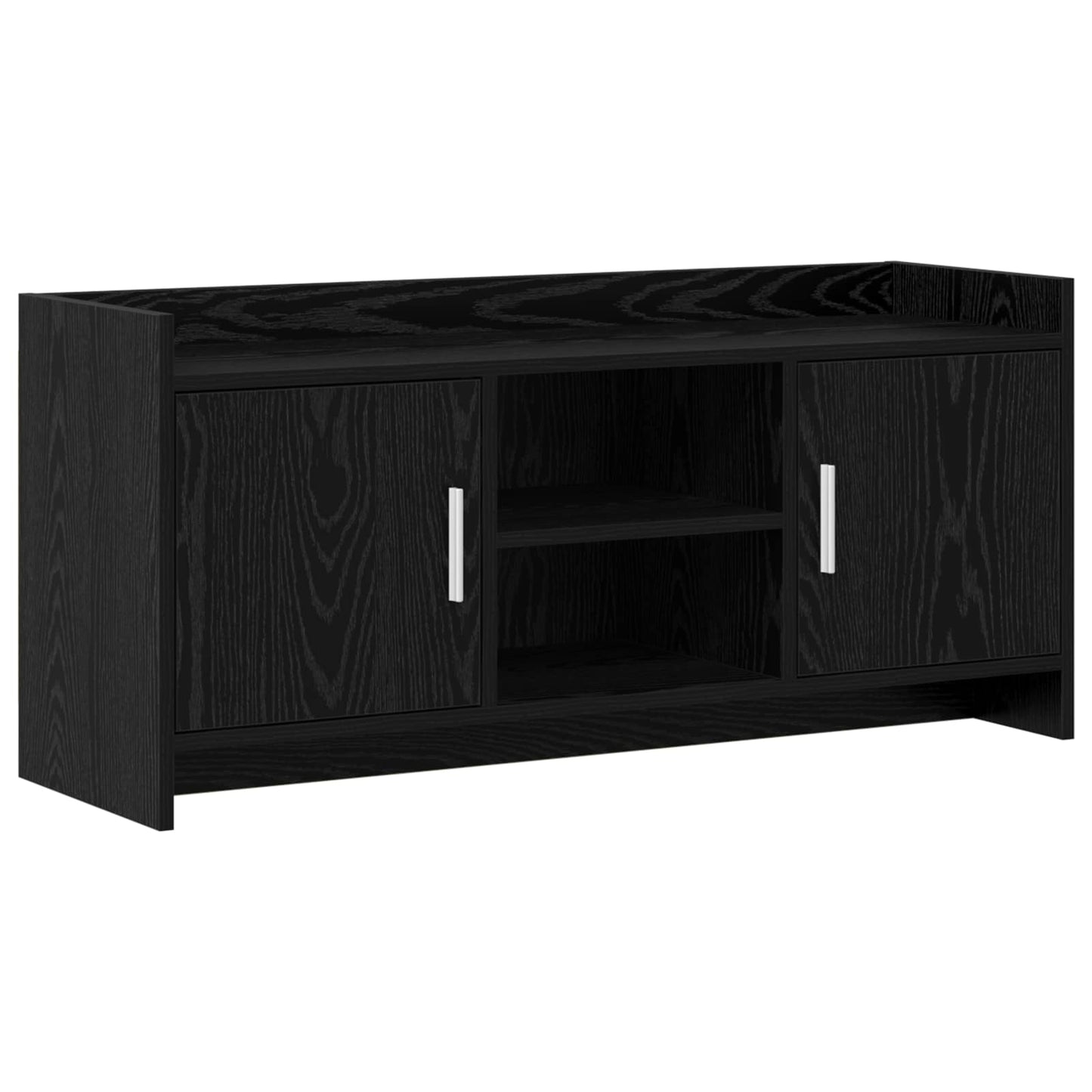 TV-kast 102 x 33 x 47 cm Zwart eiken Bewerkt hout is nu te koop bij PeponiXL, paradijselijk wonen!