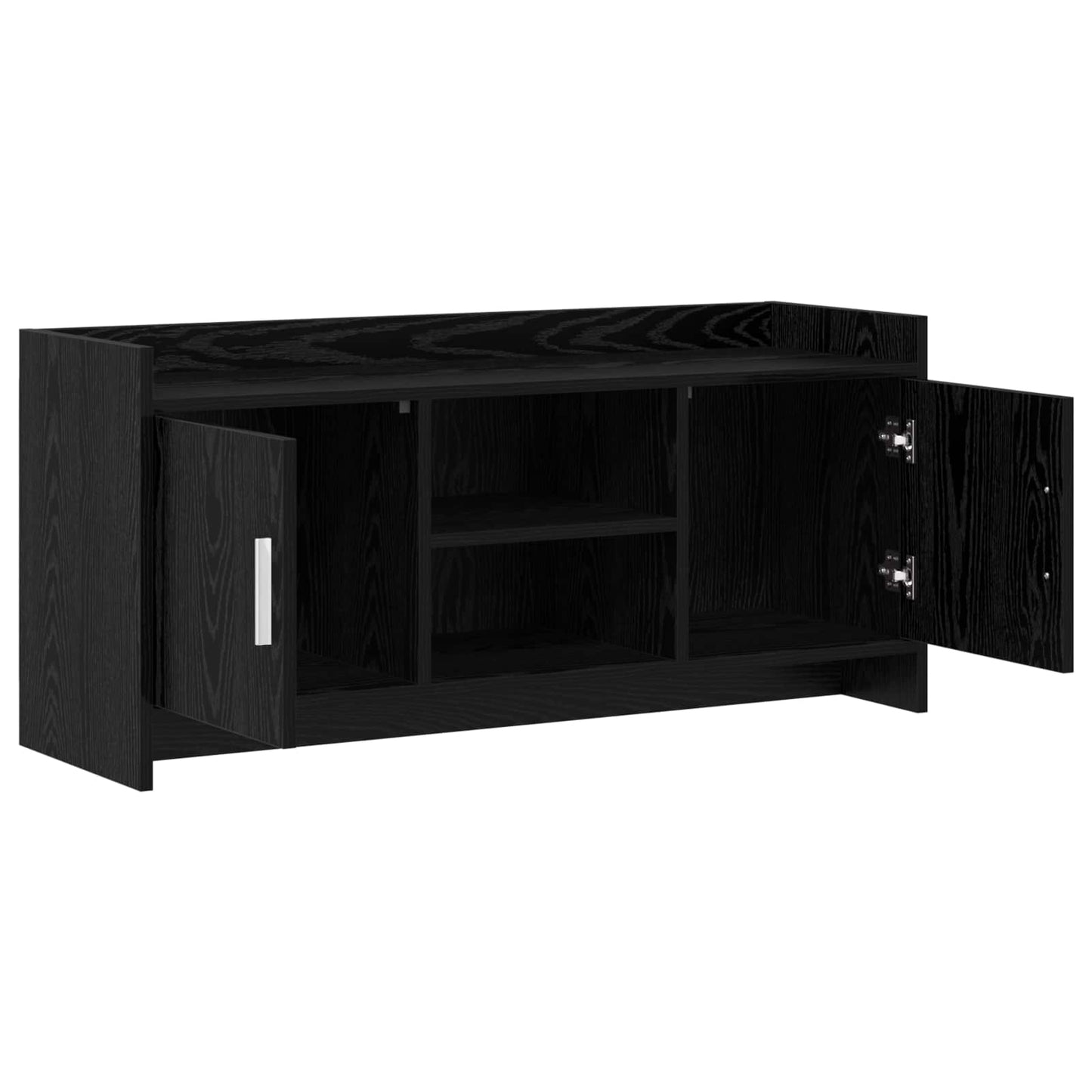 TV-kast 102 x 33 x 47 cm Zwart eiken Bewerkt hout is nu te koop bij PeponiXL, paradijselijk wonen!