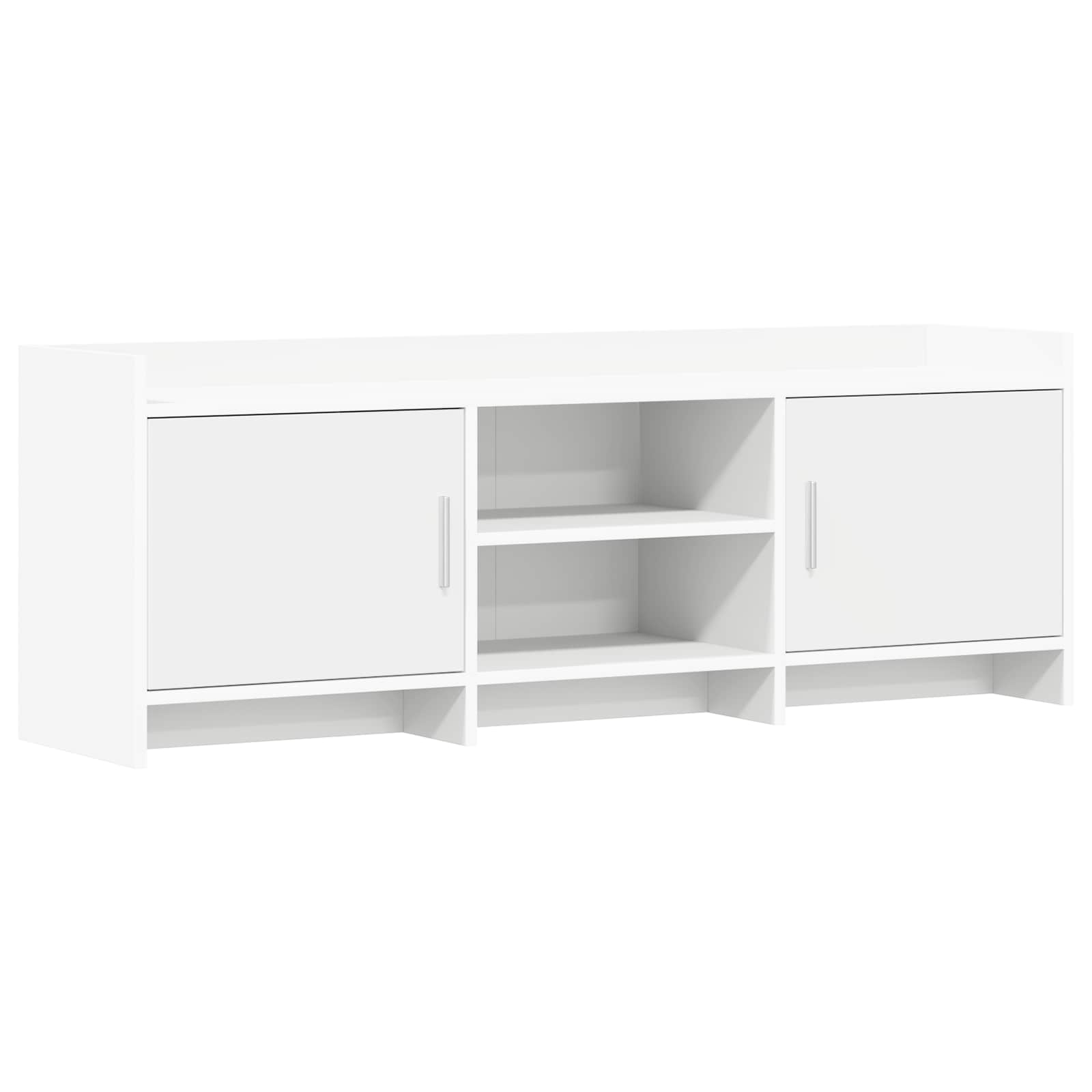 TV-kast 130 x 33 x 47 cm Wit Bewerkt hout is nu te koop bij PeponiXL, paradijselijk wonen!