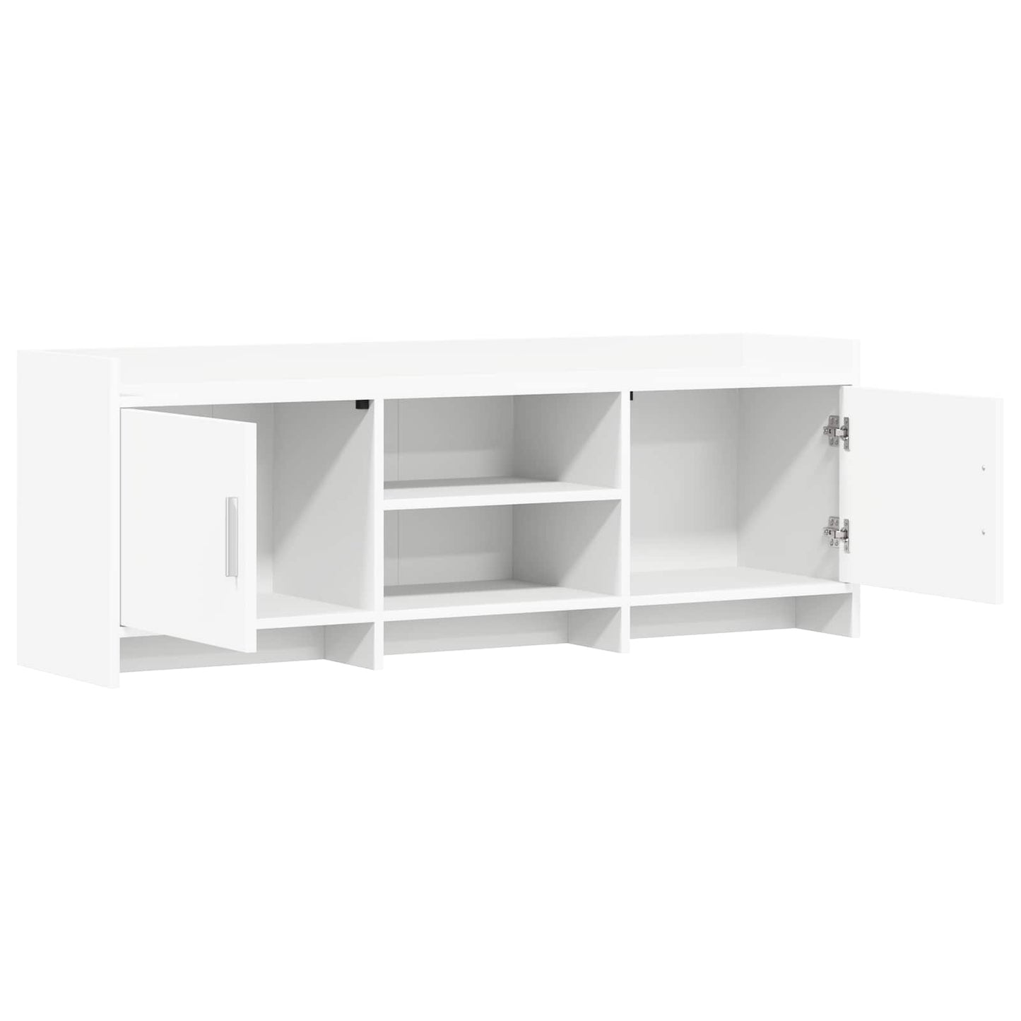 TV-kast 130 x 33 x 47 cm Wit Bewerkt hout is nu te koop bij PeponiXL, paradijselijk wonen!