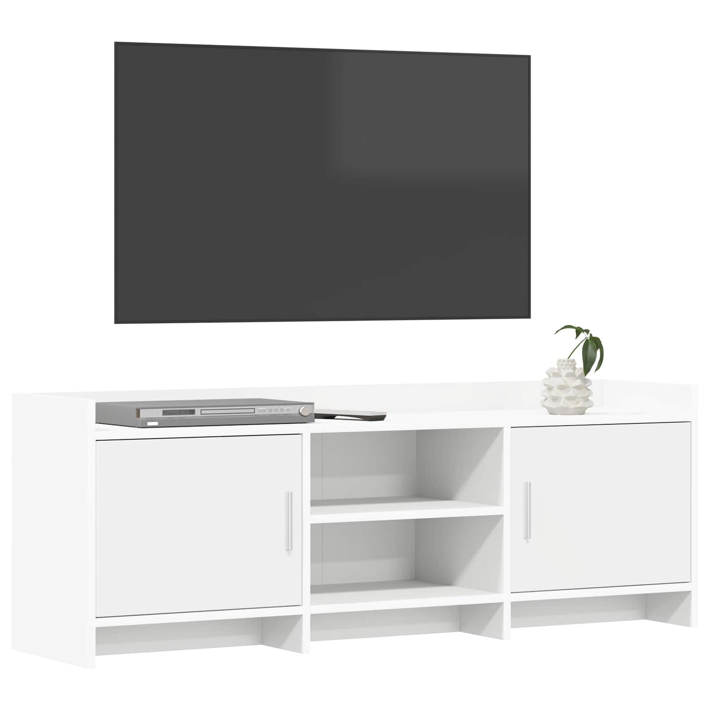 TV-kast 130 x 33 x 47 cm Wit Bewerkt hout is nu te koop bij PeponiXL, paradijselijk wonen!