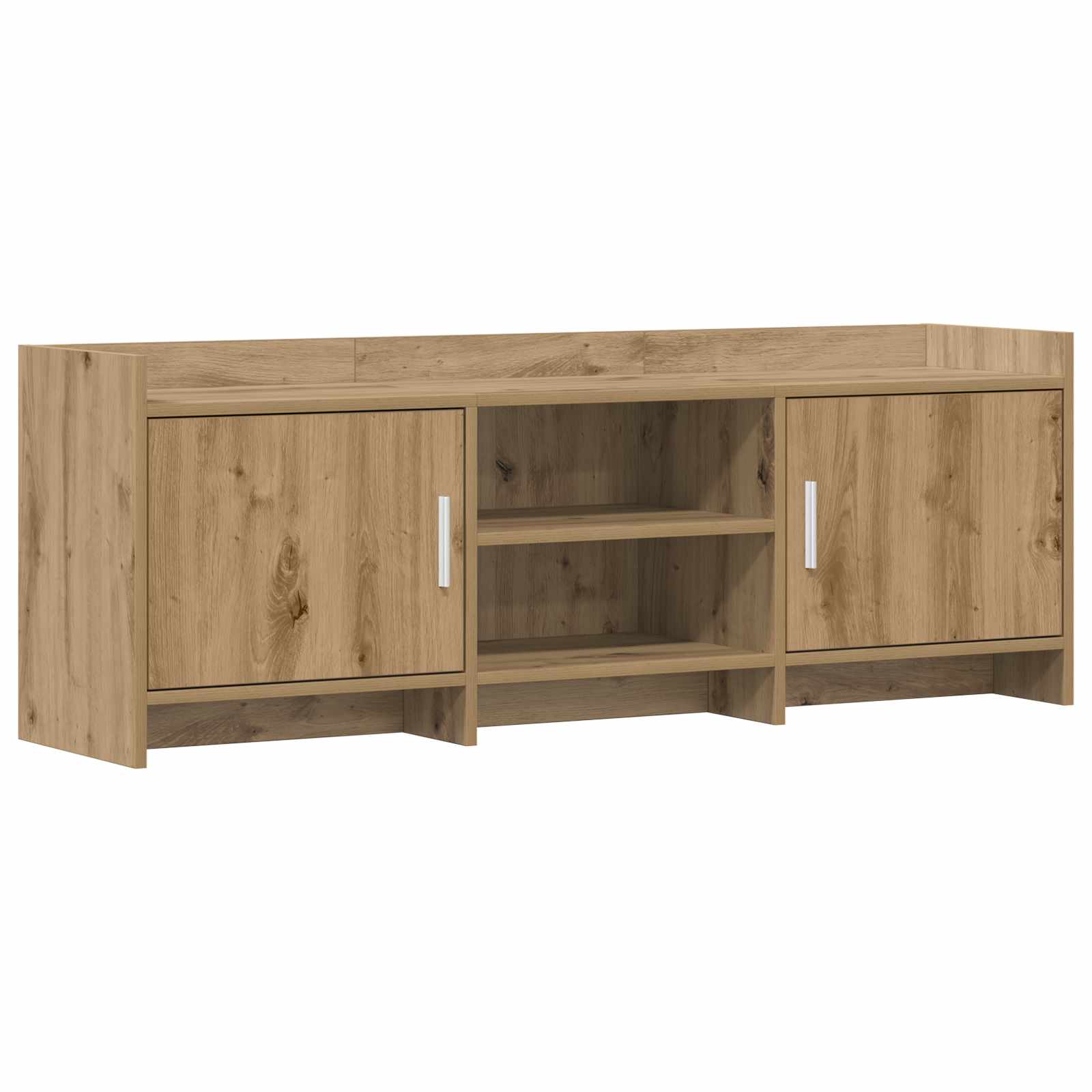 TV-kast 130 x 33 x 47 cm Artisanaal eiken Bewerkt hout is nu te koop bij PeponiXL, paradijselijk wonen!