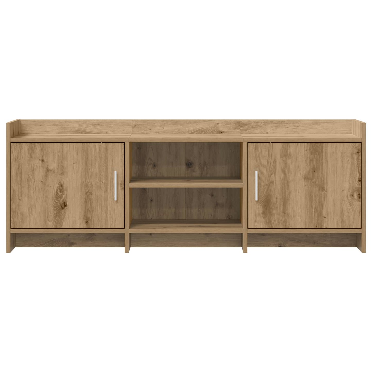 TV-kast 130 x 33 x 47 cm Artisanaal eiken Bewerkt hout is nu te koop bij PeponiXL, paradijselijk wonen!