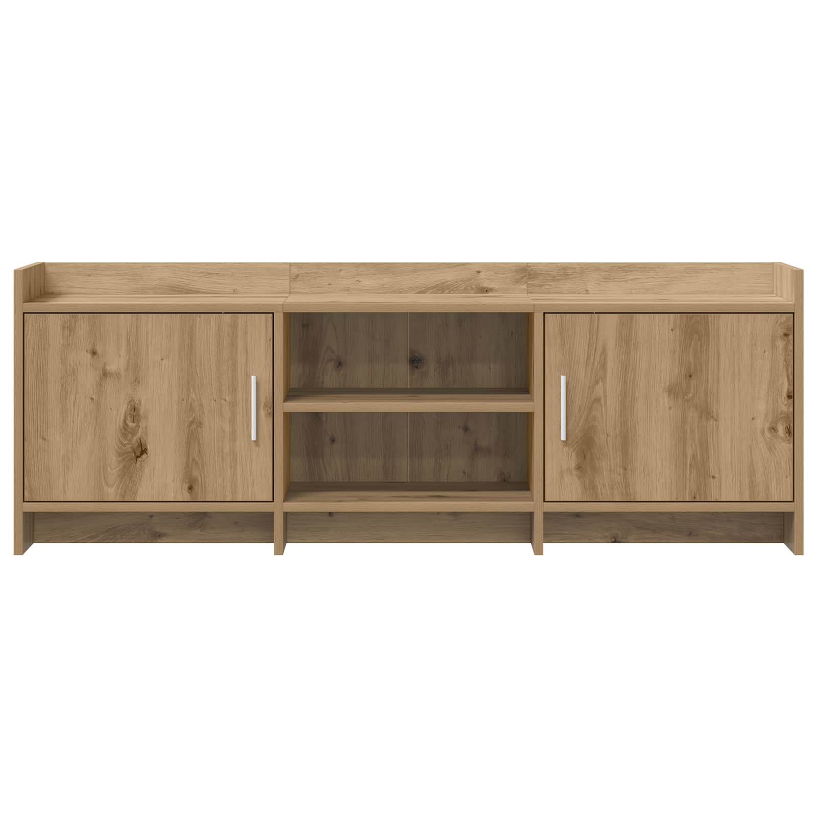 TV-kast 130 x 33 x 47 cm Artisanaal eiken Bewerkt hout is nu te koop bij PeponiXL, paradijselijk wonen!