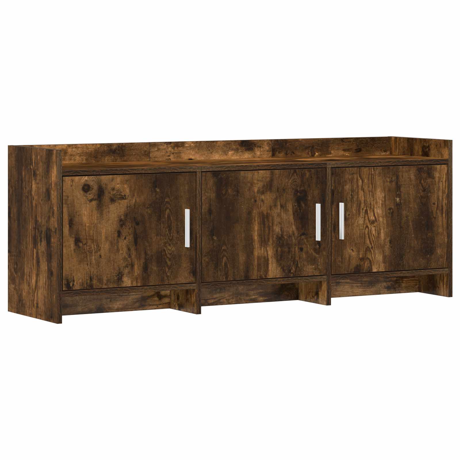 TV-kast 130 x 33 x 47 cm Gerookt eiken Bewerkt hout is nu te koop bij PeponiXL, paradijselijk wonen!