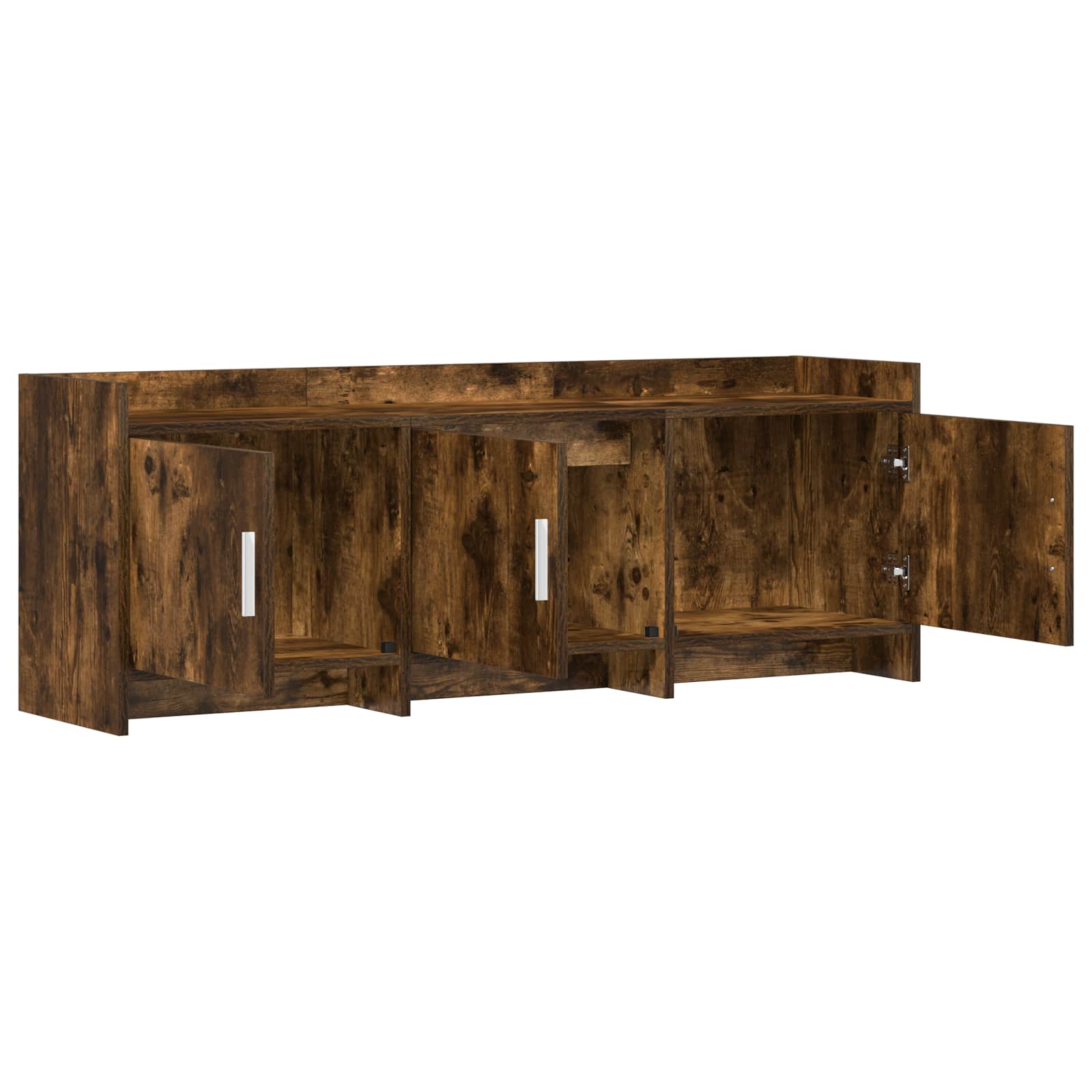 TV-kast 130 x 33 x 47 cm Gerookt eiken Bewerkt hout is nu te koop bij PeponiXL, paradijselijk wonen!