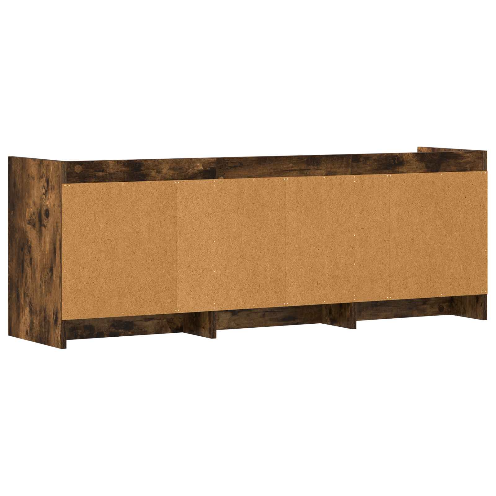 TV-kast 130 x 33 x 47 cm Gerookt eiken Bewerkt hout is nu te koop bij PeponiXL, paradijselijk wonen!