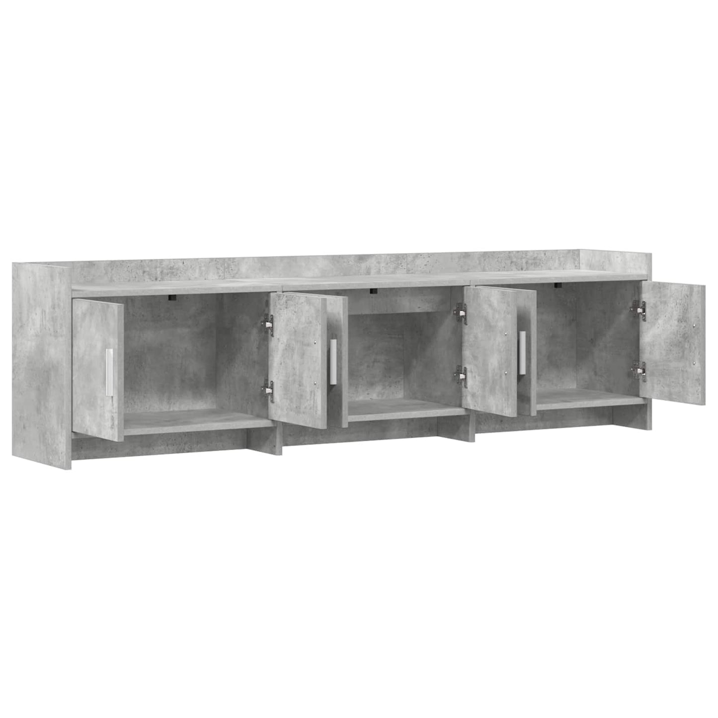 TV-kast 168 x 33 x 47 cm Betongrijs Bewerkt hout is nu te koop bij PeponiXL, paradijselijk wonen!