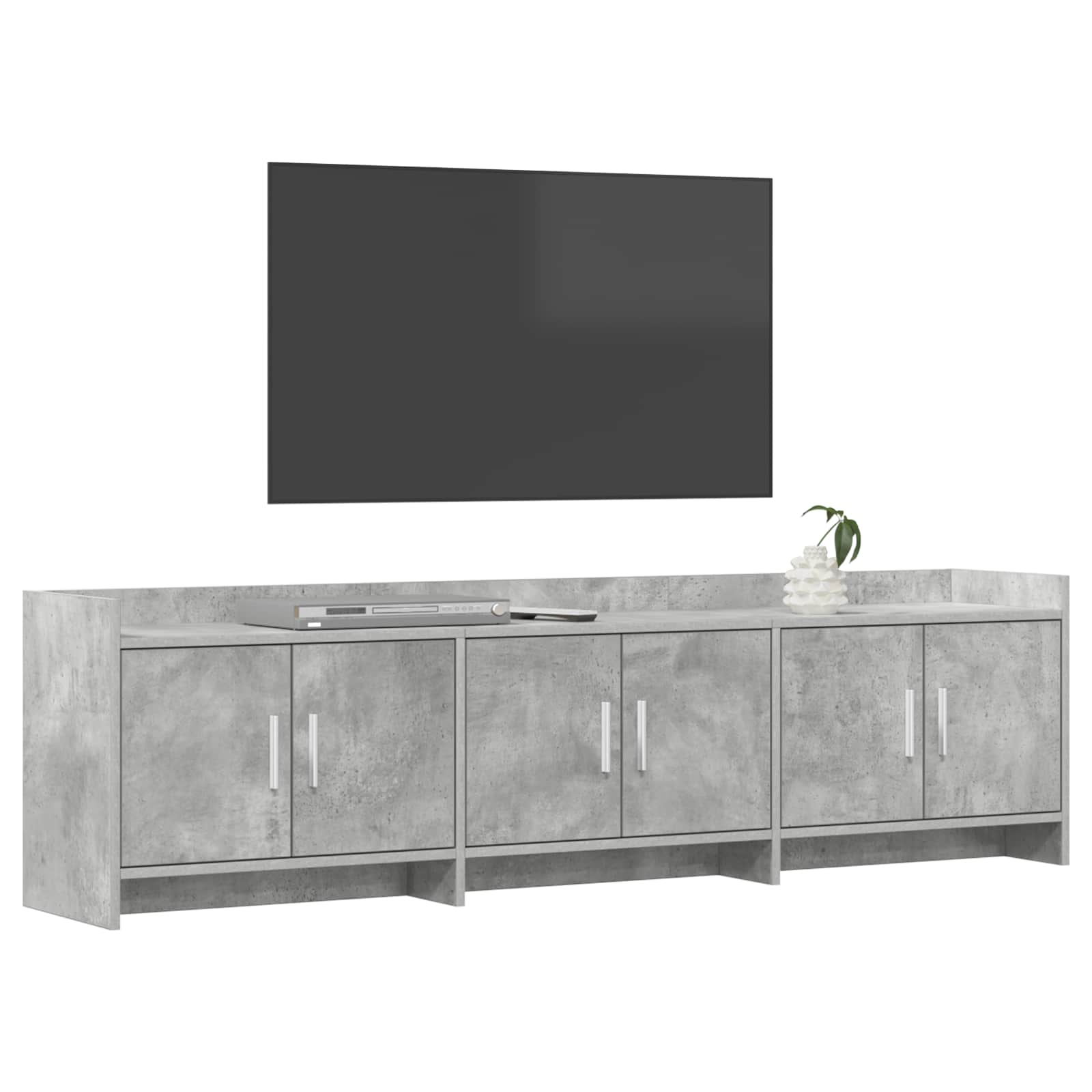 TV-kast 168 x 33 x 47 cm Betongrijs Bewerkt hout is nu te koop bij PeponiXL, paradijselijk wonen!