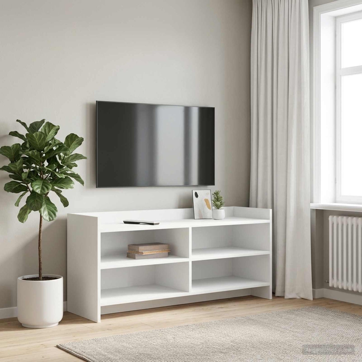 TV-kast 100 x 33 x 47 cm Wit Bewerkt hout is nu te koop bij PeponiXL, paradijselijk wonen!