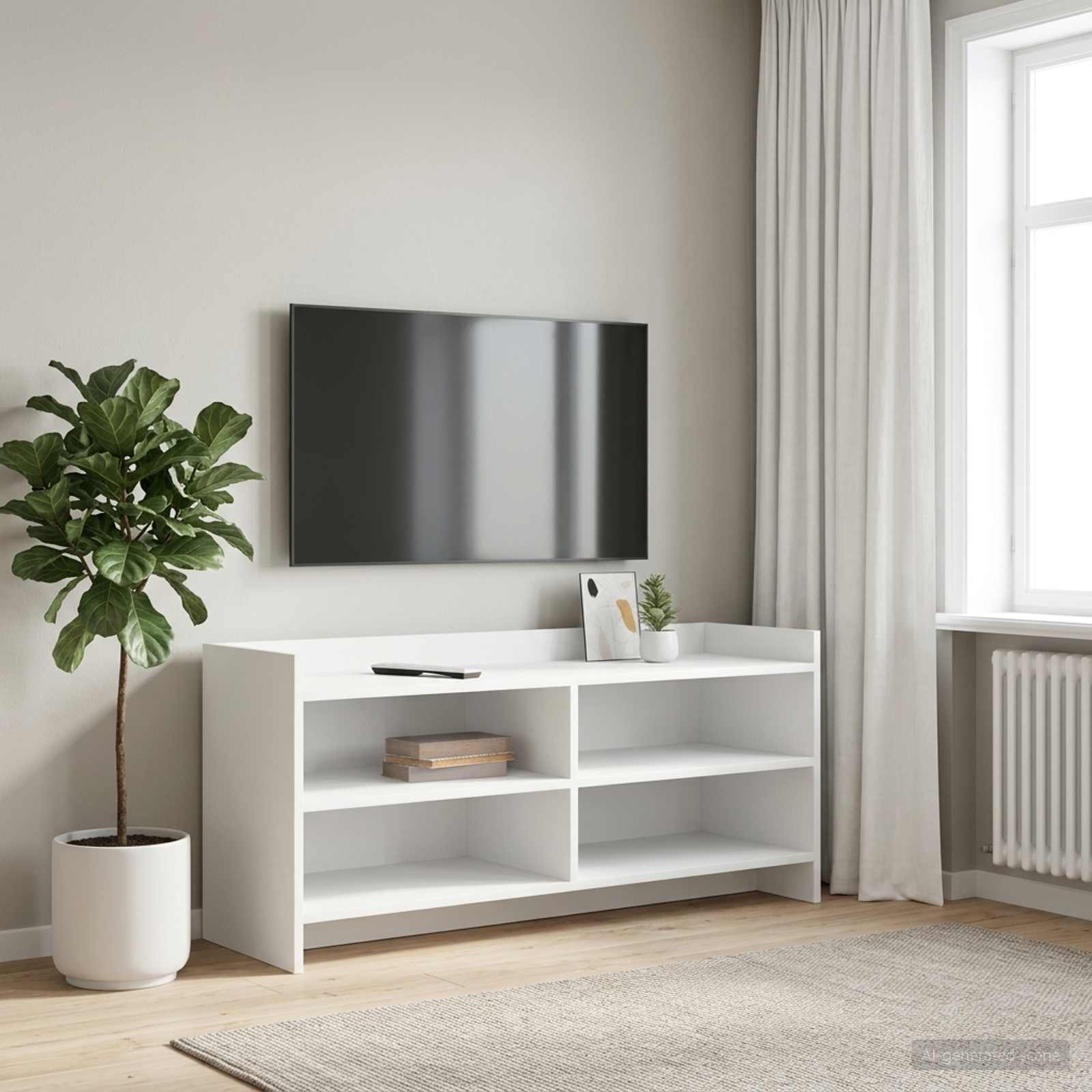 TV-kast 100 x 33 x 47 cm Wit Bewerkt hout is nu te koop bij PeponiXL, paradijselijk wonen!