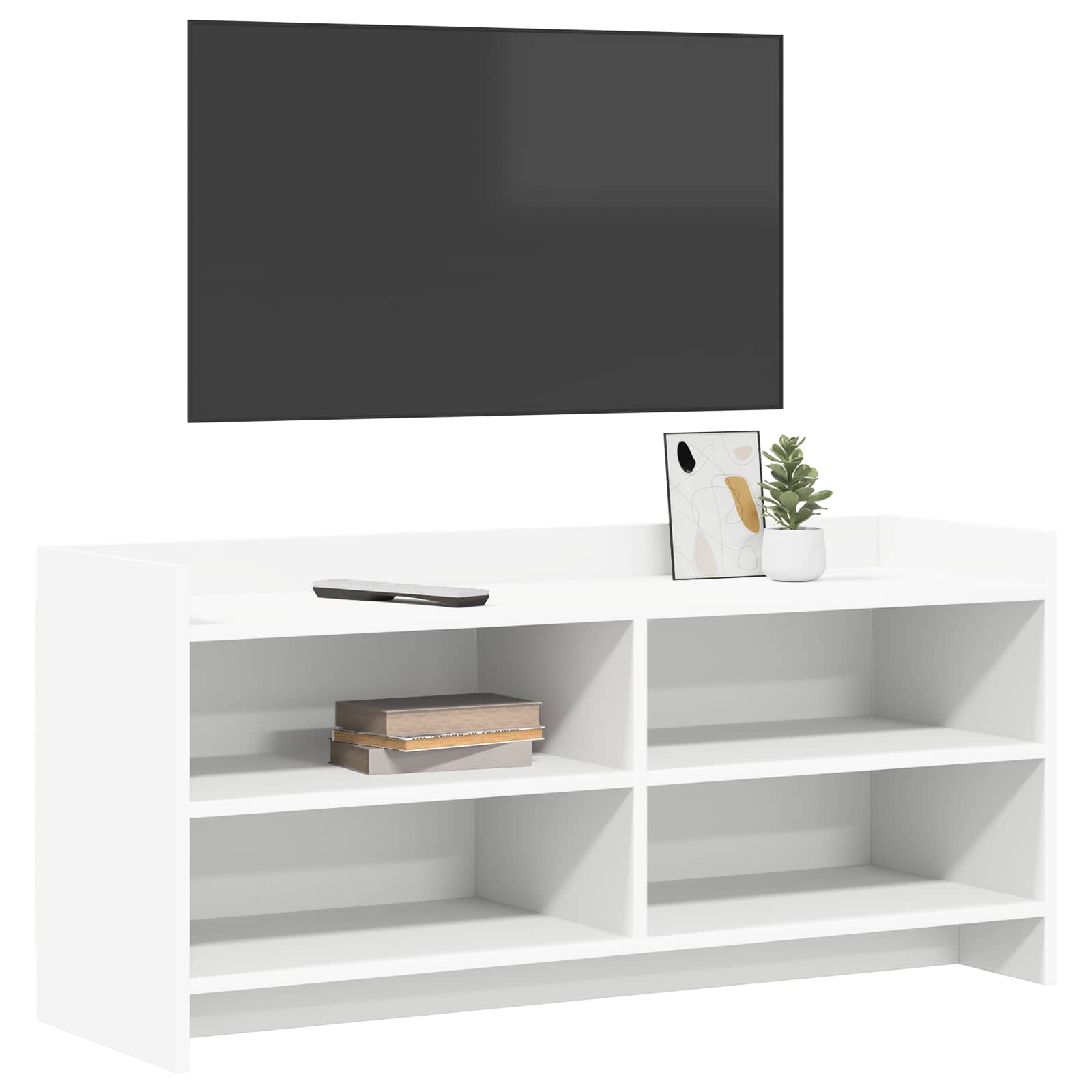 TV-kast 100 x 33 x 47 cm Wit Bewerkt hout is nu te koop bij PeponiXL, paradijselijk wonen!
