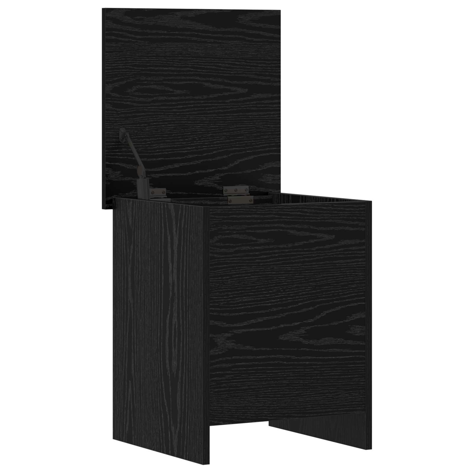 Opbergkist met opslag Zwart eiken 40 x 40 x 50 cm Bewerkt hout is nu te koop bij PeponiXL, paradijselijk wonen!