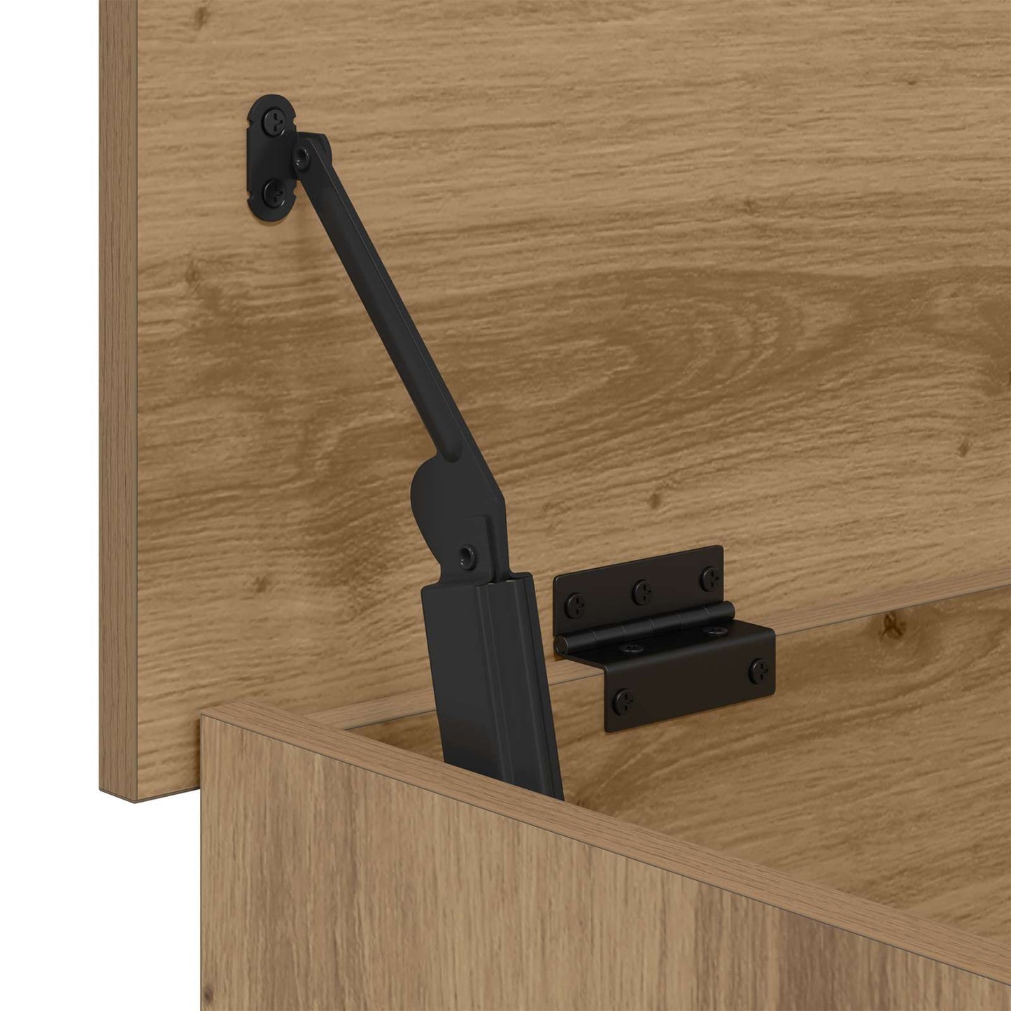 Opbergkist Artisanaal eiken 40 x 40 x 50 cm Bewerkt hout