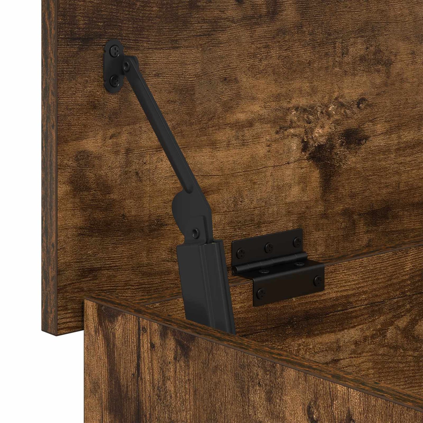 Opbergkist Gerookt eiken 60 x 40 x 50 cm Bewerkt hout