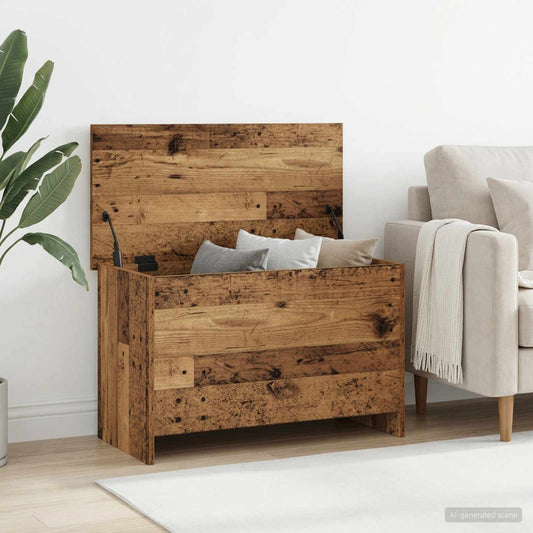 Opbergkist met opslag Oud hout 80 x 40 x 50 cm Bewerkt hout is nu te koop bij PeponiXL, paradijselijk wonen!