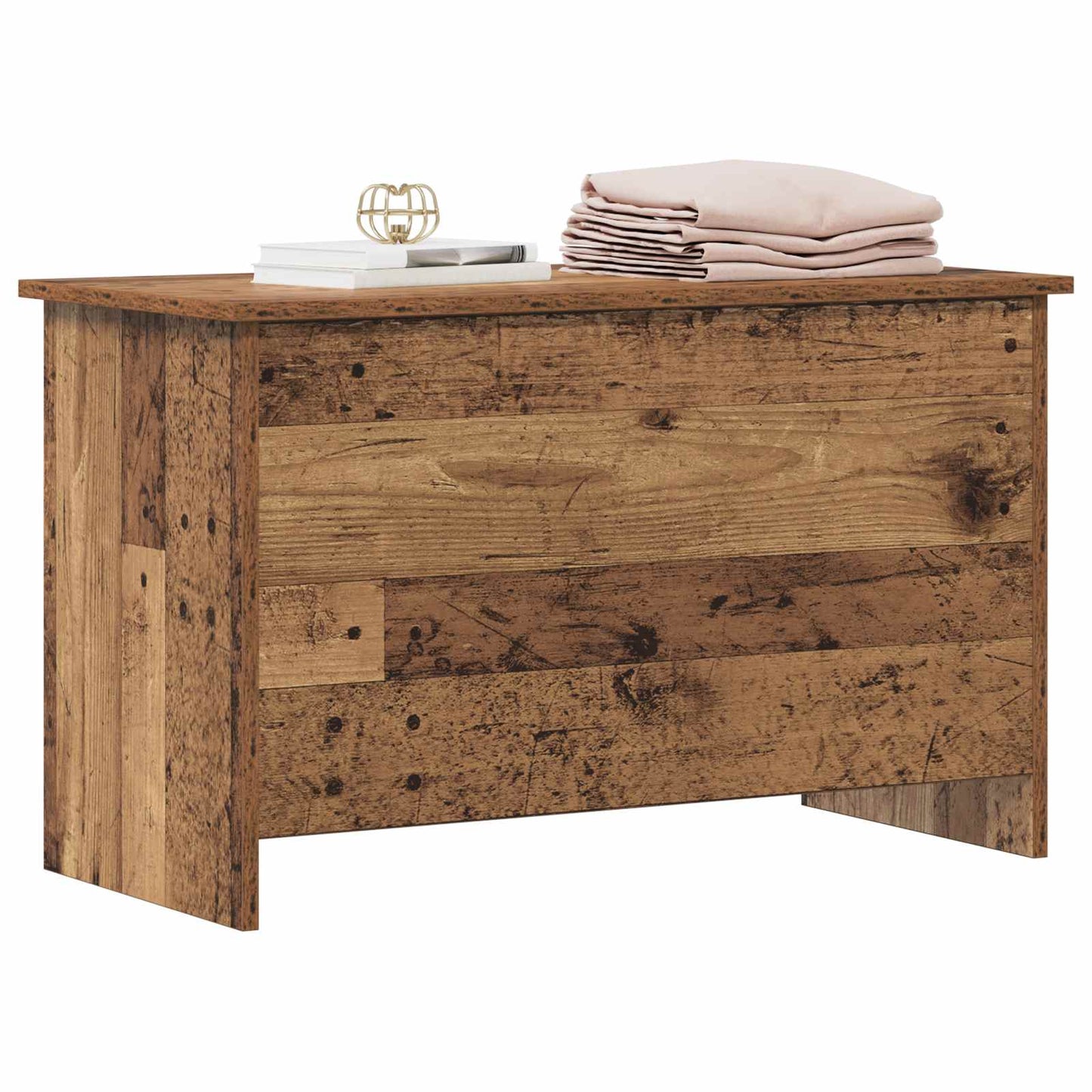 Opbergkist met opslag Oud hout 80 x 40 x 50 cm Bewerkt hout is nu te koop bij PeponiXL, paradijselijk wonen!