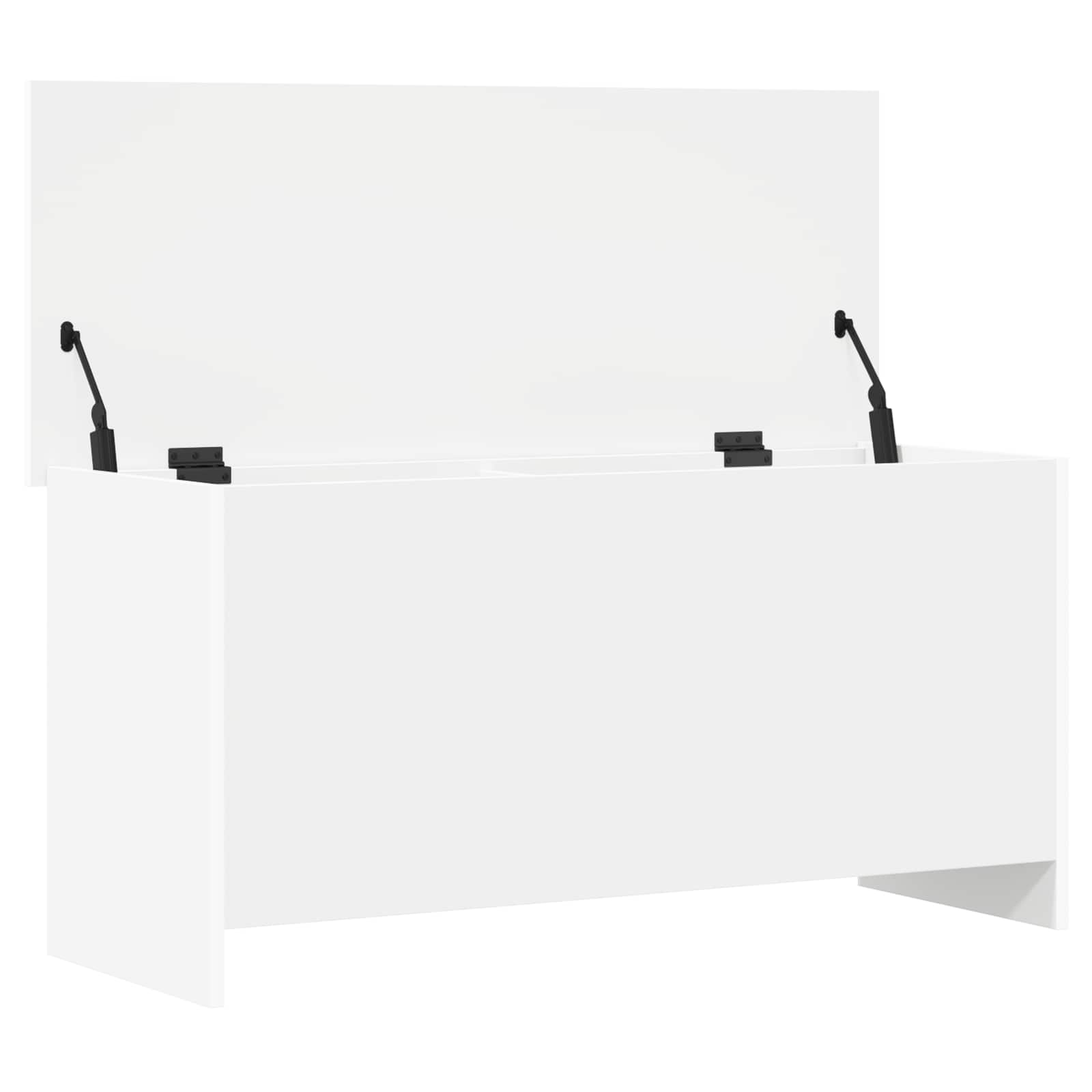 Opbergkist met opslag Wit 100 x 40 x 50 cm Bewerkt hout is nu te koop bij PeponiXL, paradijselijk wonen!