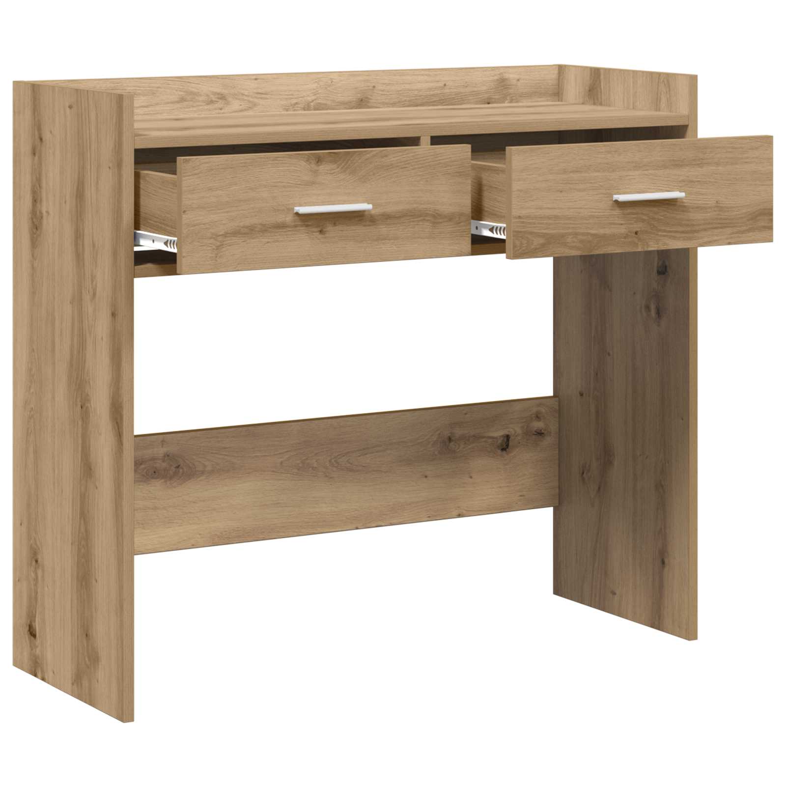 Wandtafel Artisanaal eiken 90 x 35 x 80 cm Bewerkt hout is nu te koop bij PeponiXL, paradijselijk wonen!