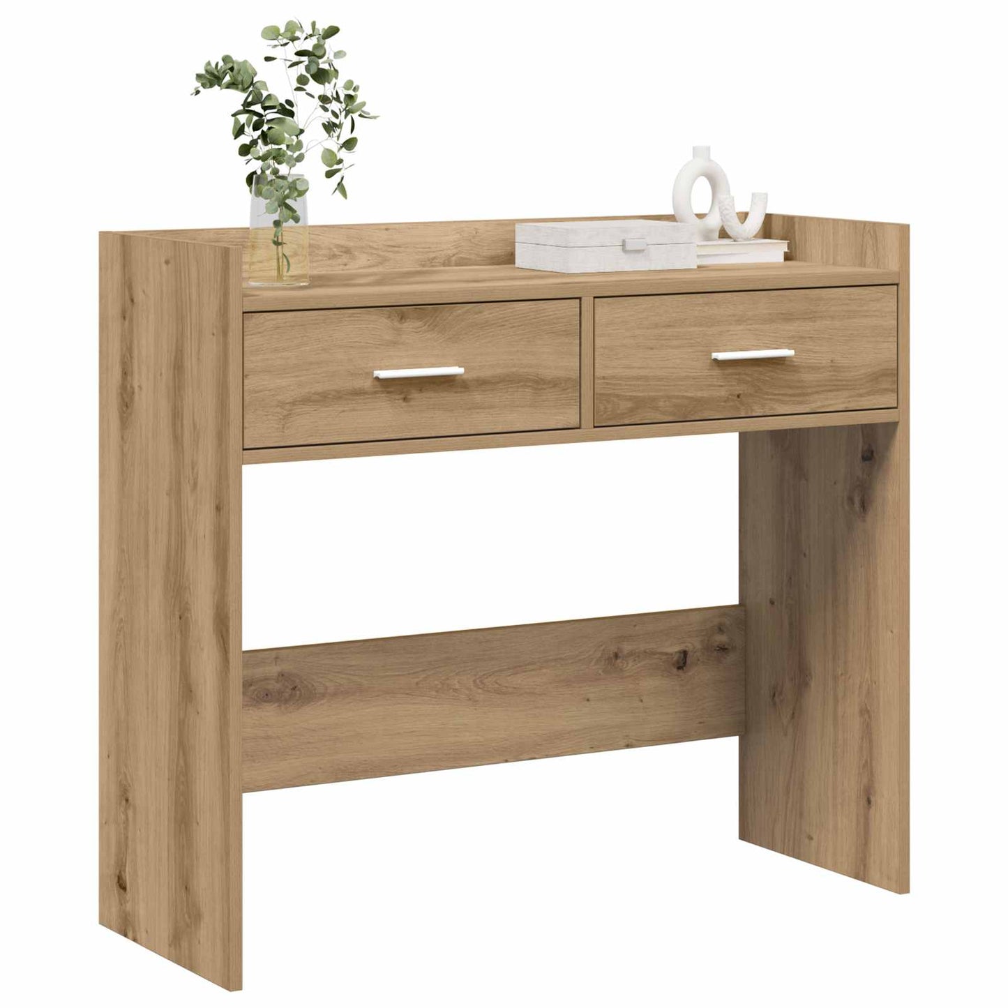 Wandtafel Artisanaal eiken 90 x 35 x 80 cm Bewerkt hout is nu te koop bij PeponiXL, paradijselijk wonen!