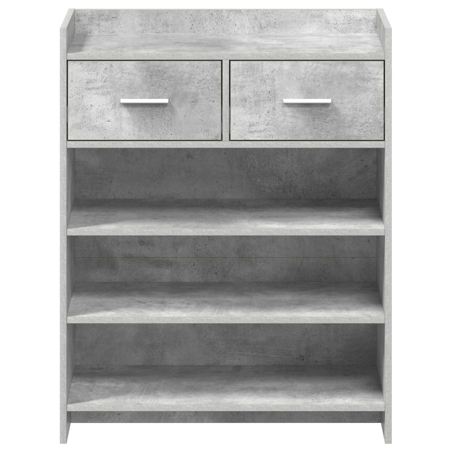 Schoenenkast met lade Betongrijs 73,5 x 36 x 92 cm Bewerkt hout