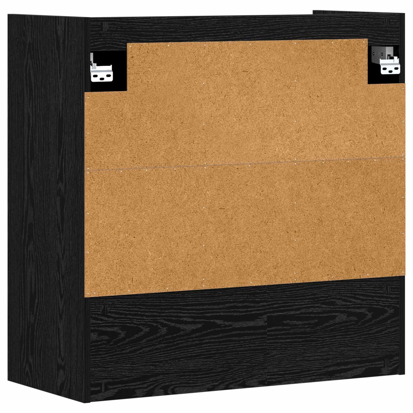 Wandplank Muurmontage Zwart eiken 80 x 36 x 80 cm Bewerkt hout is nu te koop bij PeponiXL, paradijselijk wonen!