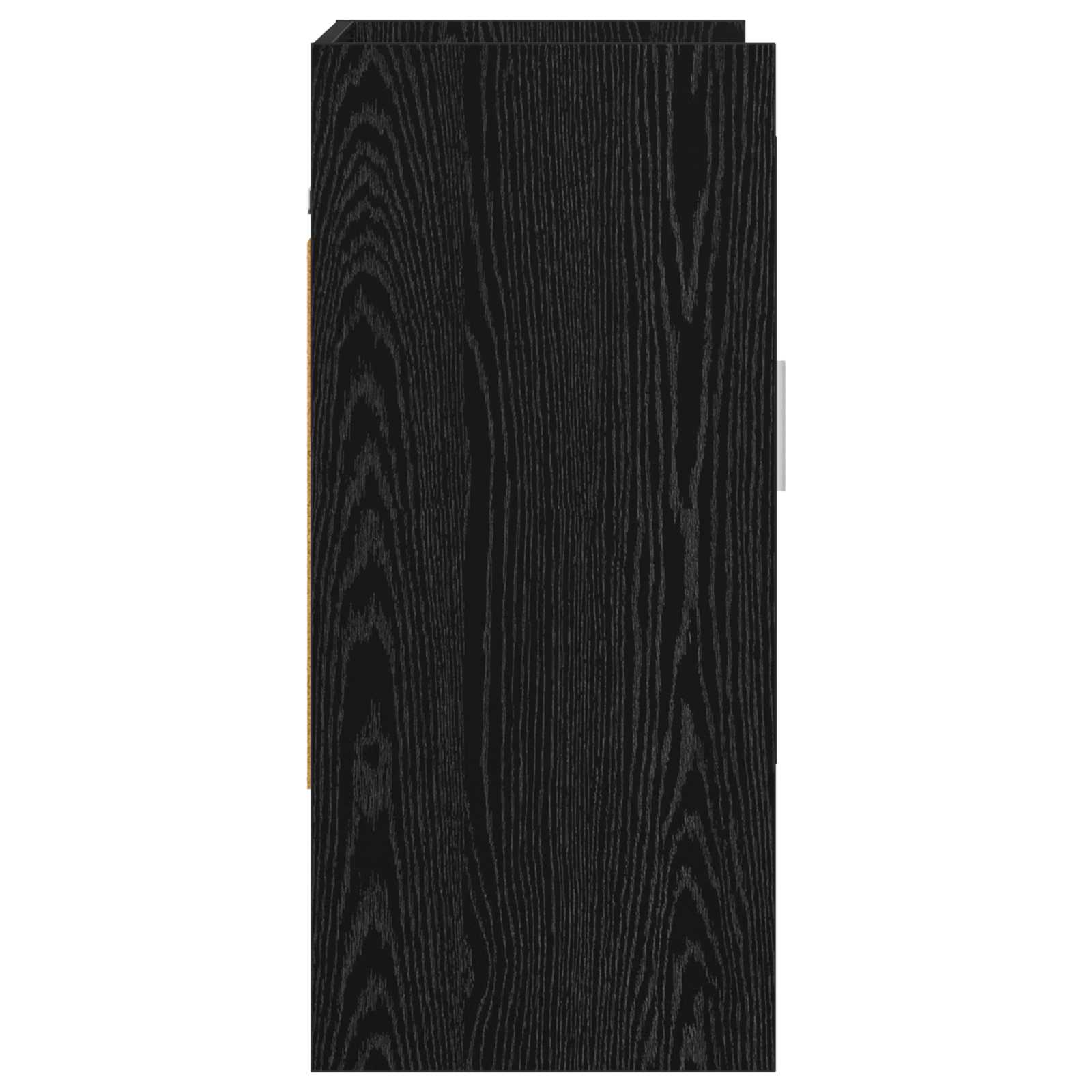Wandplank Muurmontage Zwart eiken 80 x 36 x 80 cm Bewerkt hout is nu te koop bij PeponiXL, paradijselijk wonen!