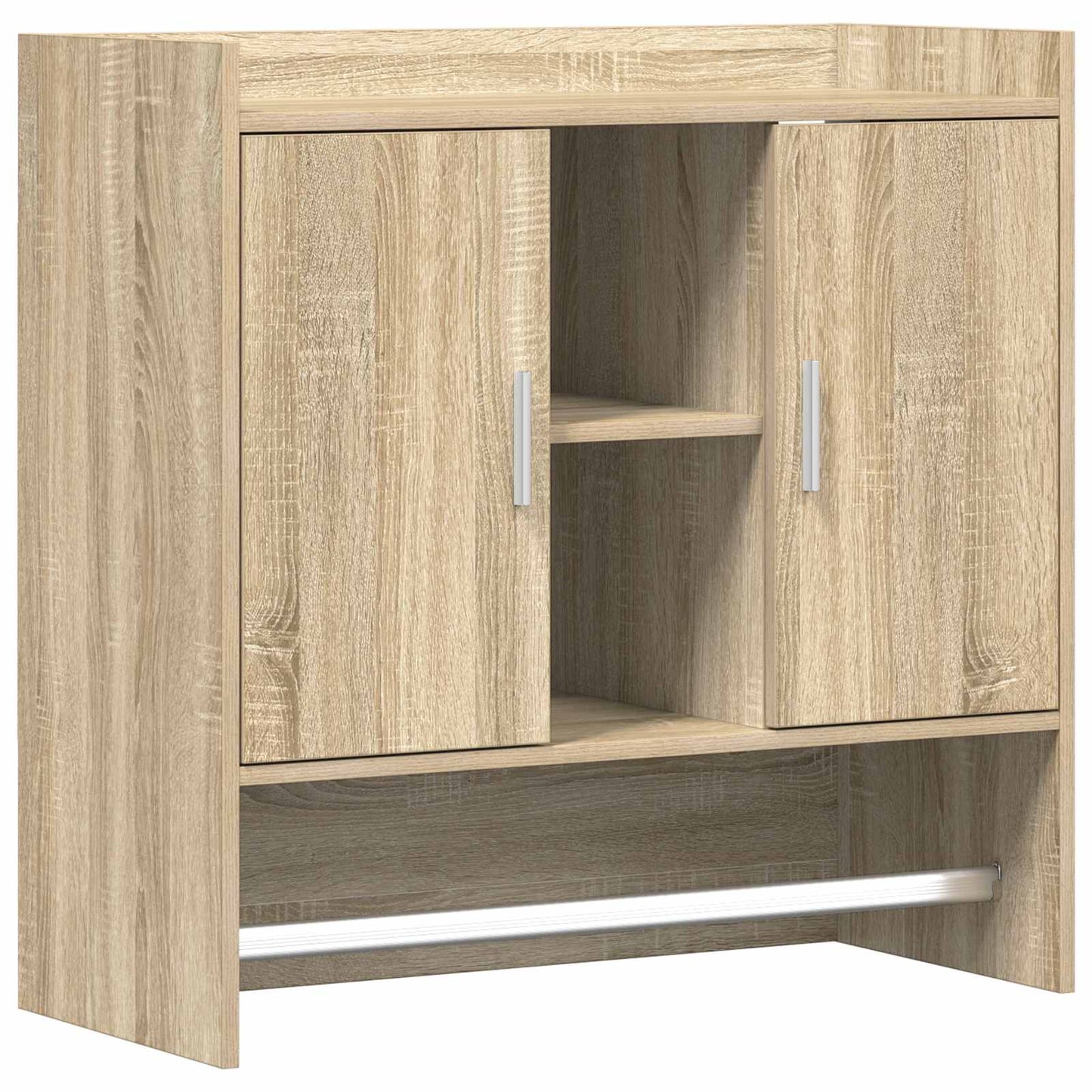 Wandplank Muurmontage Sonoma Eiken 80 x 36 x 80 cm Bewerkt hout is nu te koop bij PeponiXL, paradijselijk wonen!