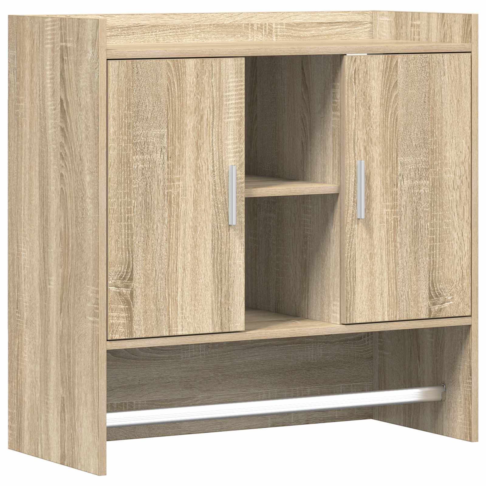 Wandplank Muurmontage Sonoma Eiken 80 x 36 x 80 cm Bewerkt hout is nu te koop bij PeponiXL, paradijselijk wonen!