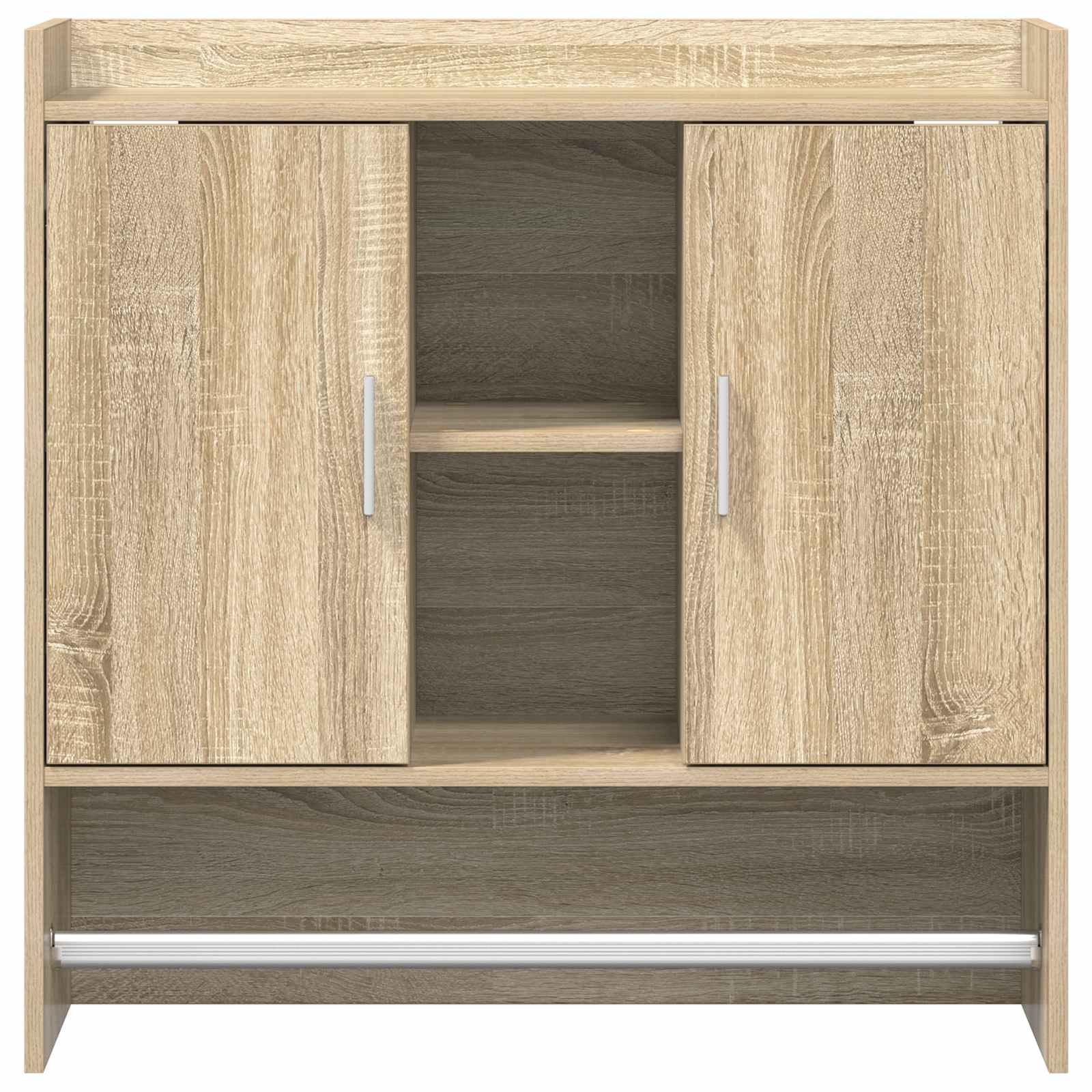 Wandplank Muurmontage Sonoma Eiken 80 x 36 x 80 cm Bewerkt hout is nu te koop bij PeponiXL, paradijselijk wonen!