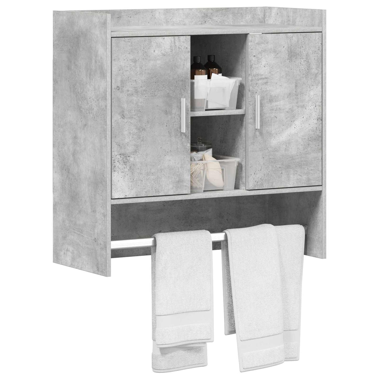 Wandplank Muurmontage Betongrijs 80 x 36 x 80 cm Bewerkt hout is nu te koop bij PeponiXL, paradijselijk wonen!