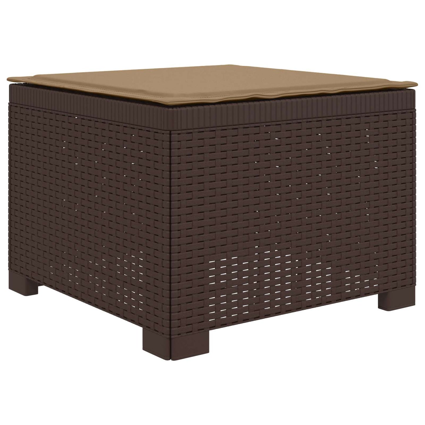 Eénpersoons Tuinbank met Kussen Rattan Look PP Bruin is nu te koop bij PeponiXL, paradijselijk wonen!
